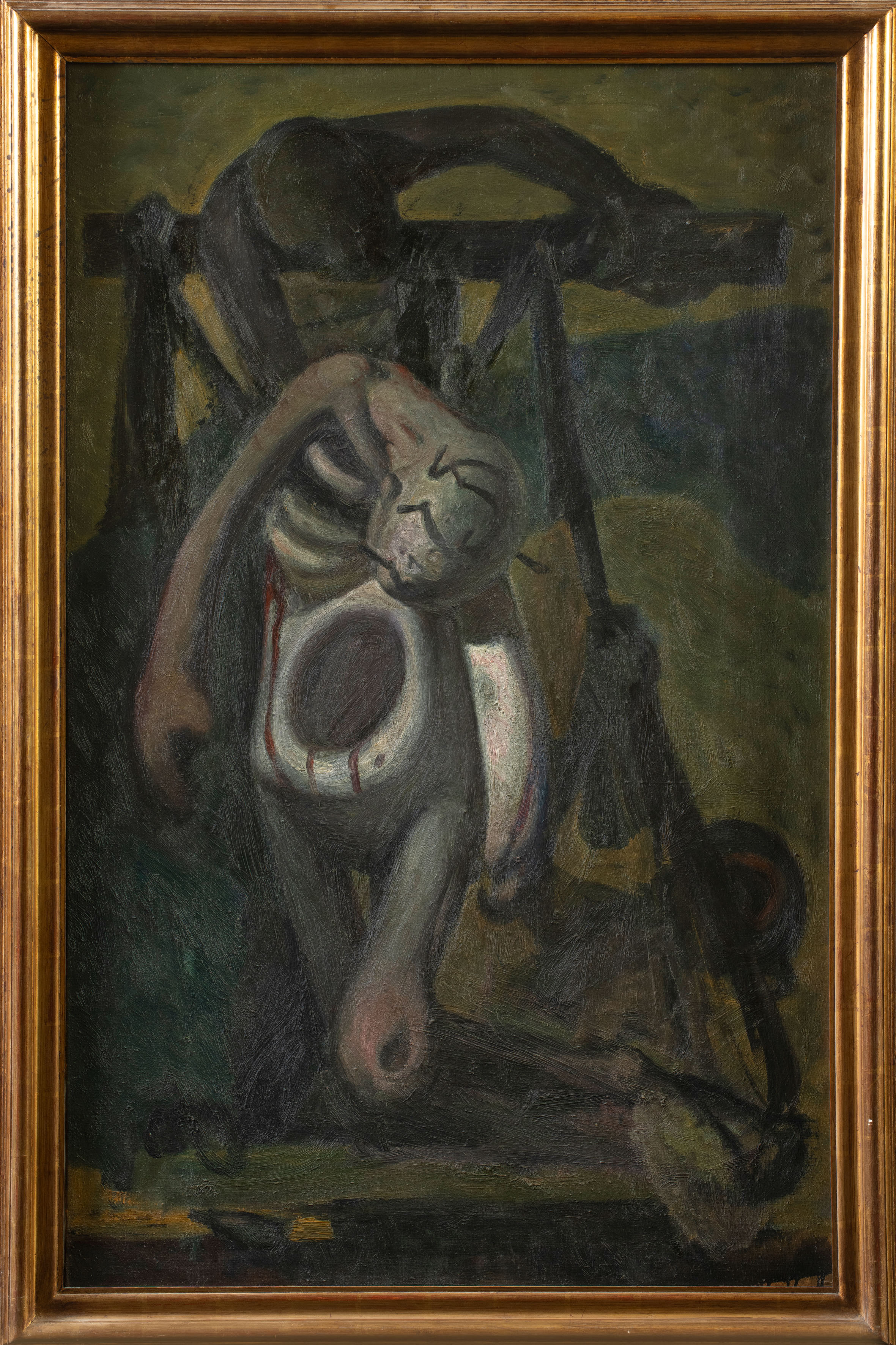 BALDOMERO ROMERO RESSENDI (Sevilla 1922-Madrid 1977)
"El Descendimiento"
Óleo sobre lienzo
Medidas:...