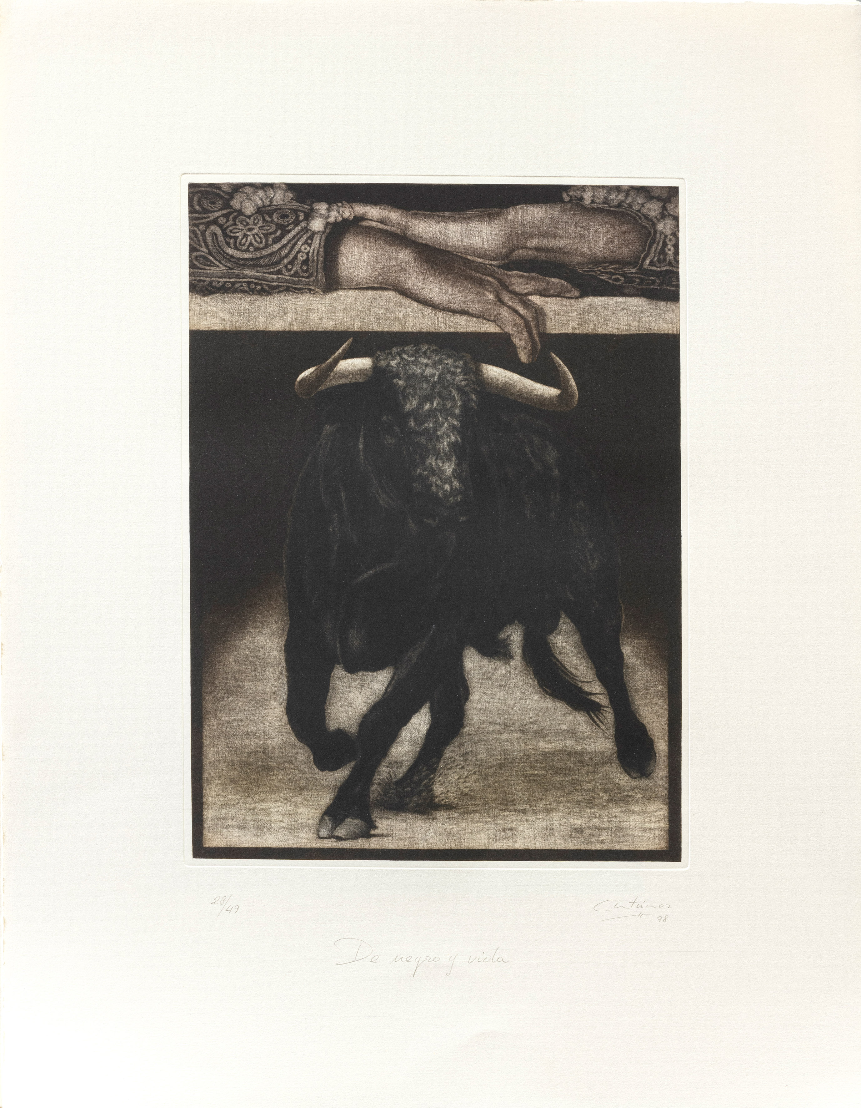 JOSÉ ANTÚNEZ (Ayamonte 1951-2015)
"Tauromaquia". 1981
Libro de artista con 3 grabados
Edición de 29...