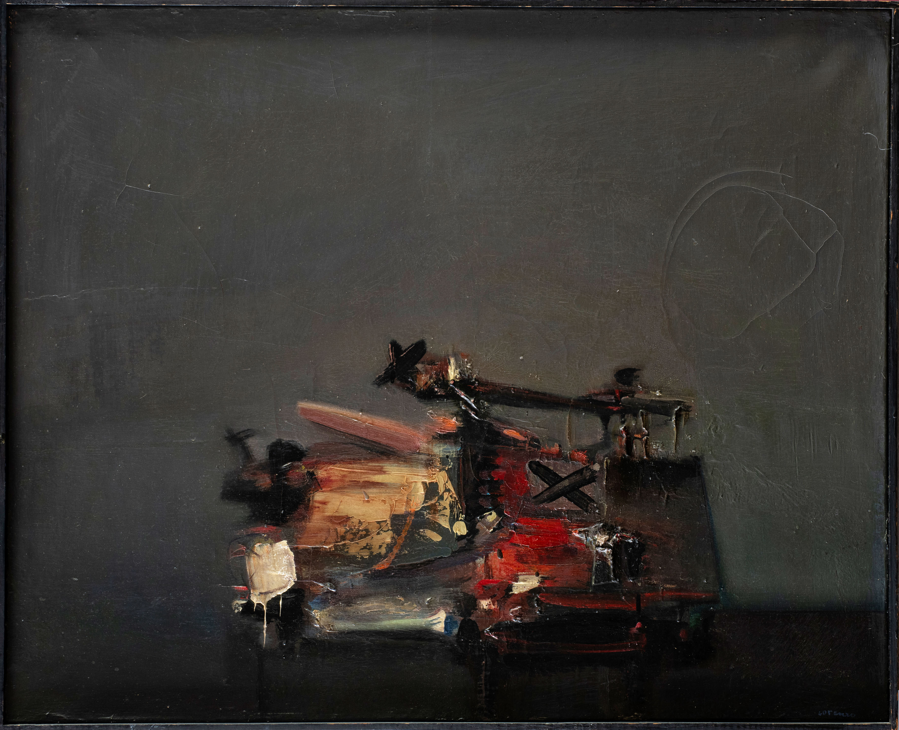 ANTONIO LORENZO (Madrid 1922-2009)
"Sin título". 1964
Óleo sobre lienzo
Al dorso firmado y fechado...
