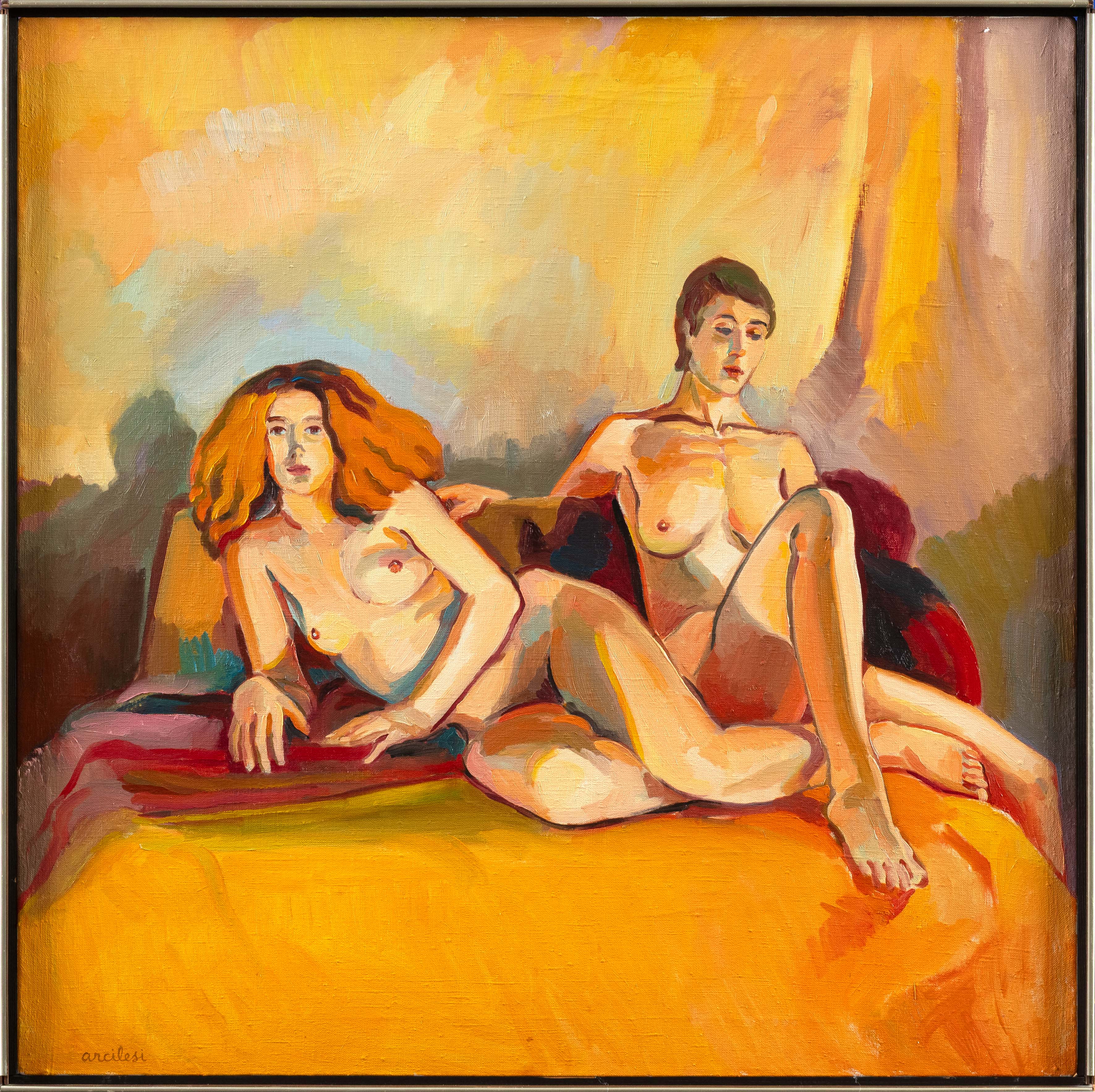 VINCENT ARCILESI (Saint Louis, Missouri, EEUU 1932-New York 2022)
"Two models". 1971
Óleo sobre...