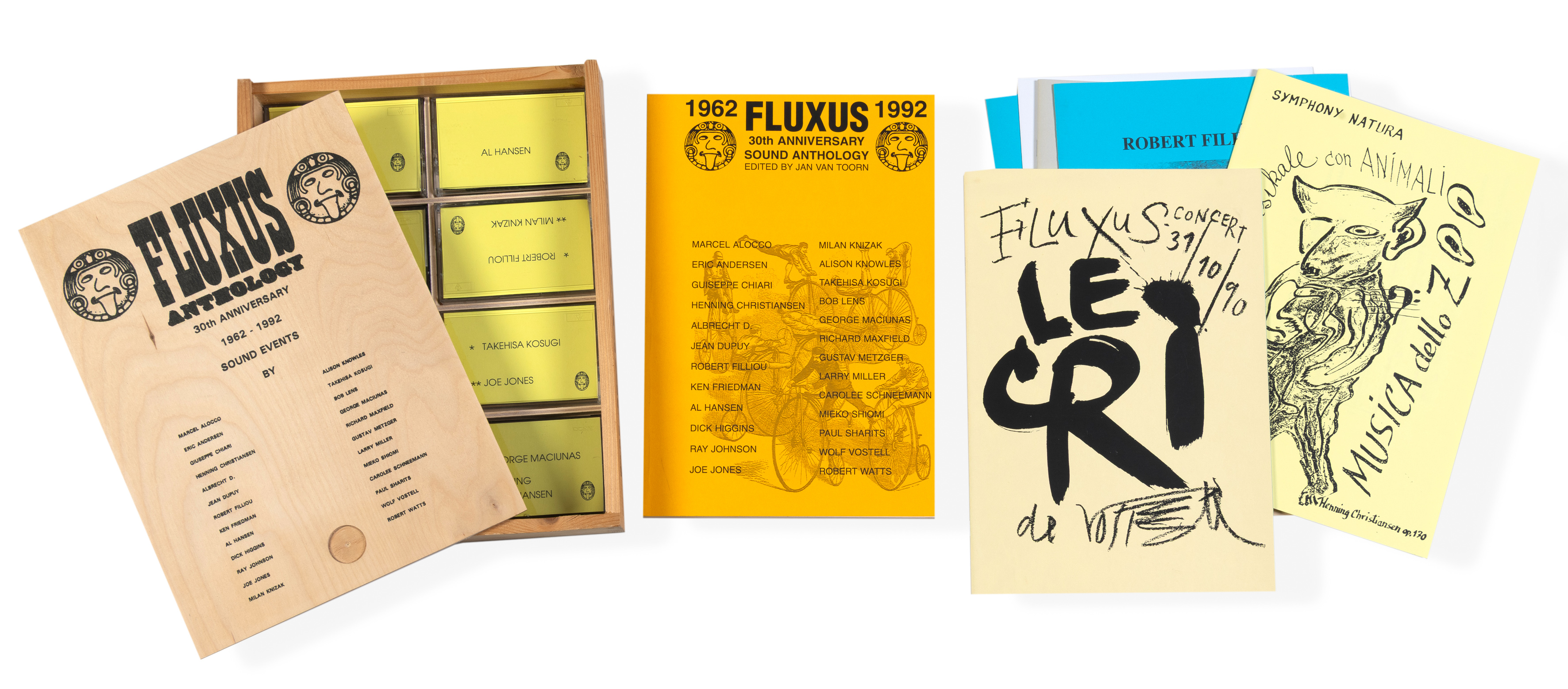 Fluxus Anthology 30th Anniversary 1962-1992 Sound Events
Slowscan Records. Amsterdam, 1994
Caja de...