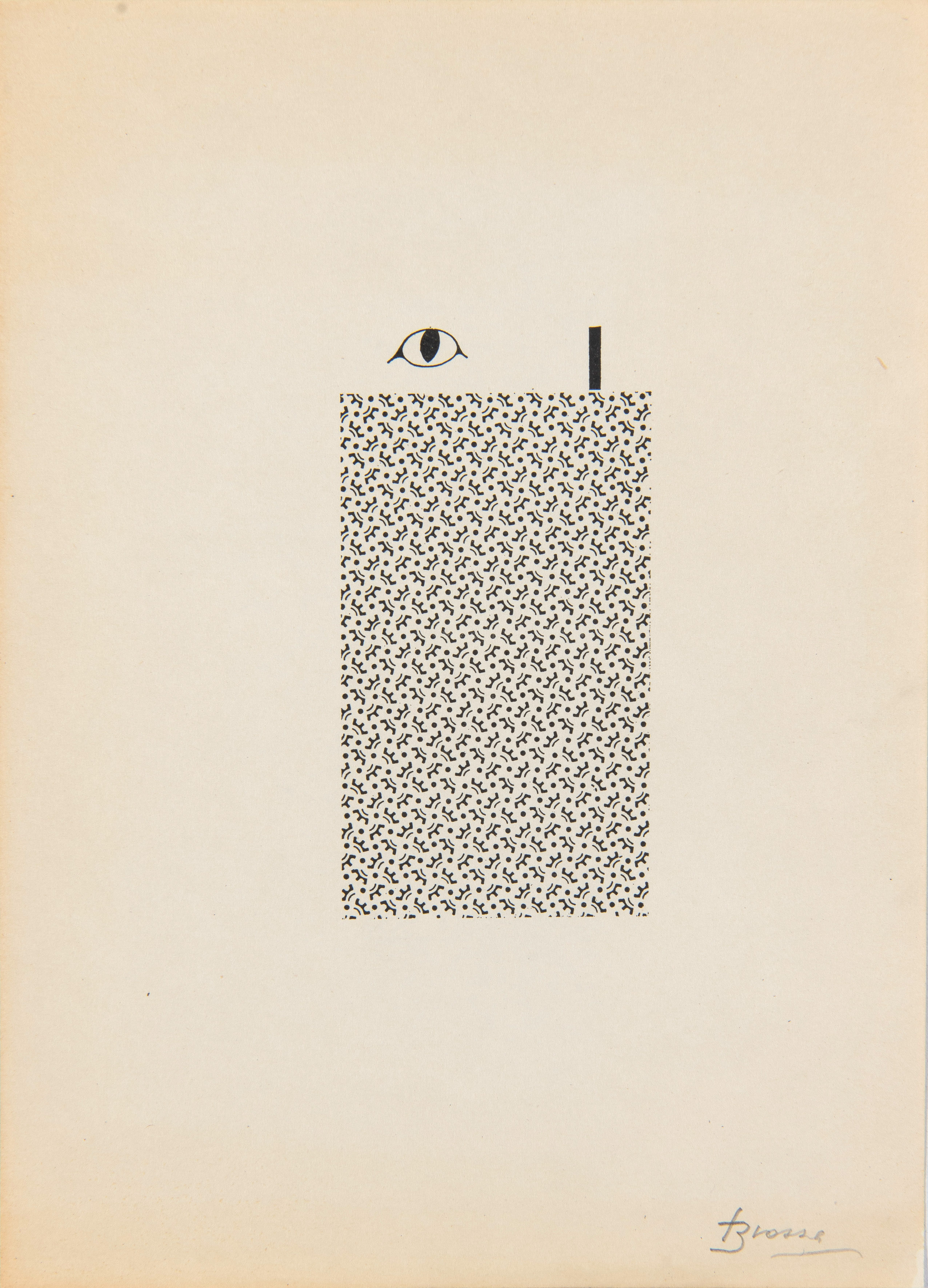 JOAN BROSSA (Barcelona 1919-1998)
"Poema visual"
Tinta sobre papel
Firmado a lápiz