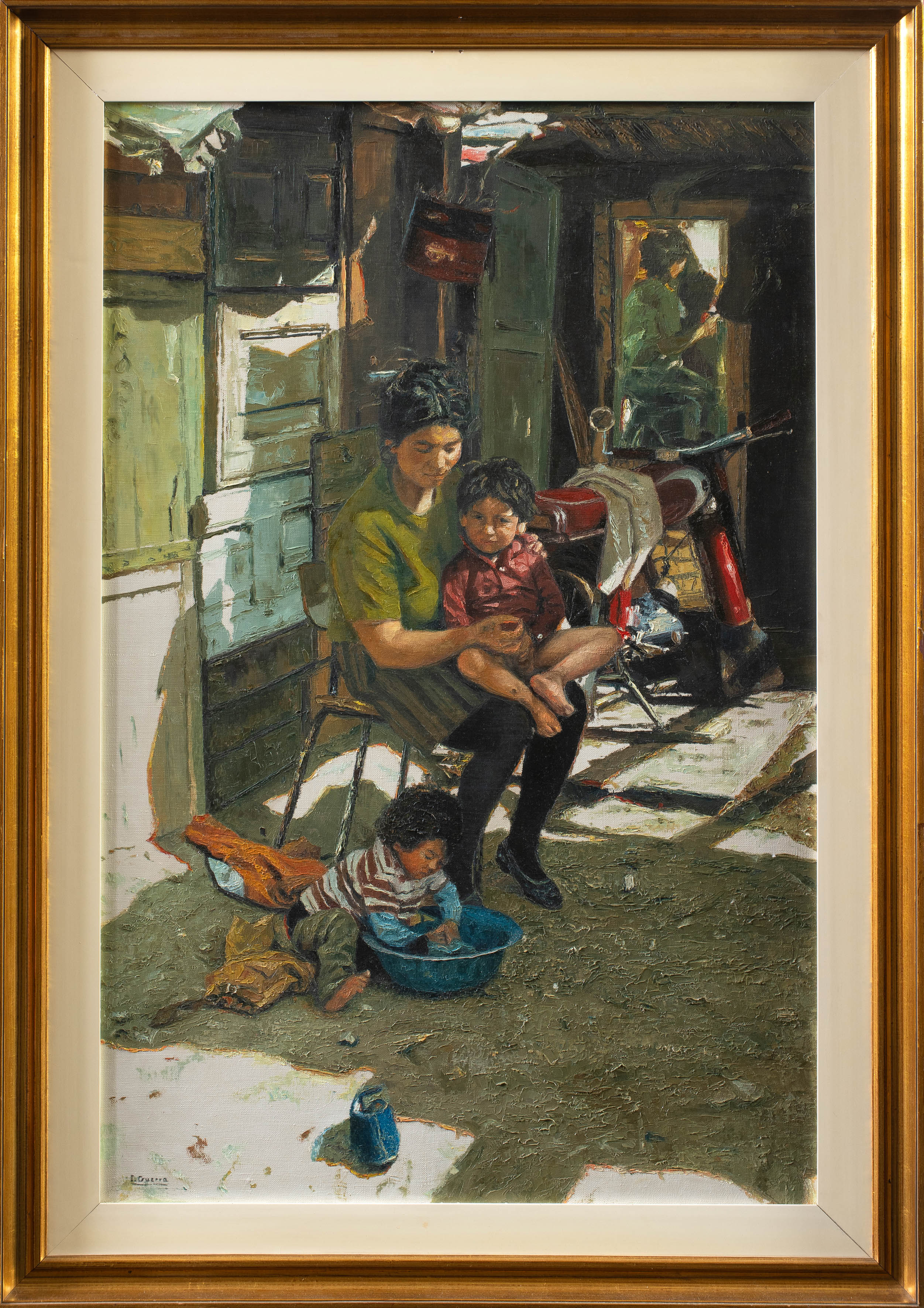 ISABEL GUERRA (Madrid 1947)
"Juegos en la calle"
Óleo sobbre lienzo
Firmado
Medidas: 100 x 62 cm.