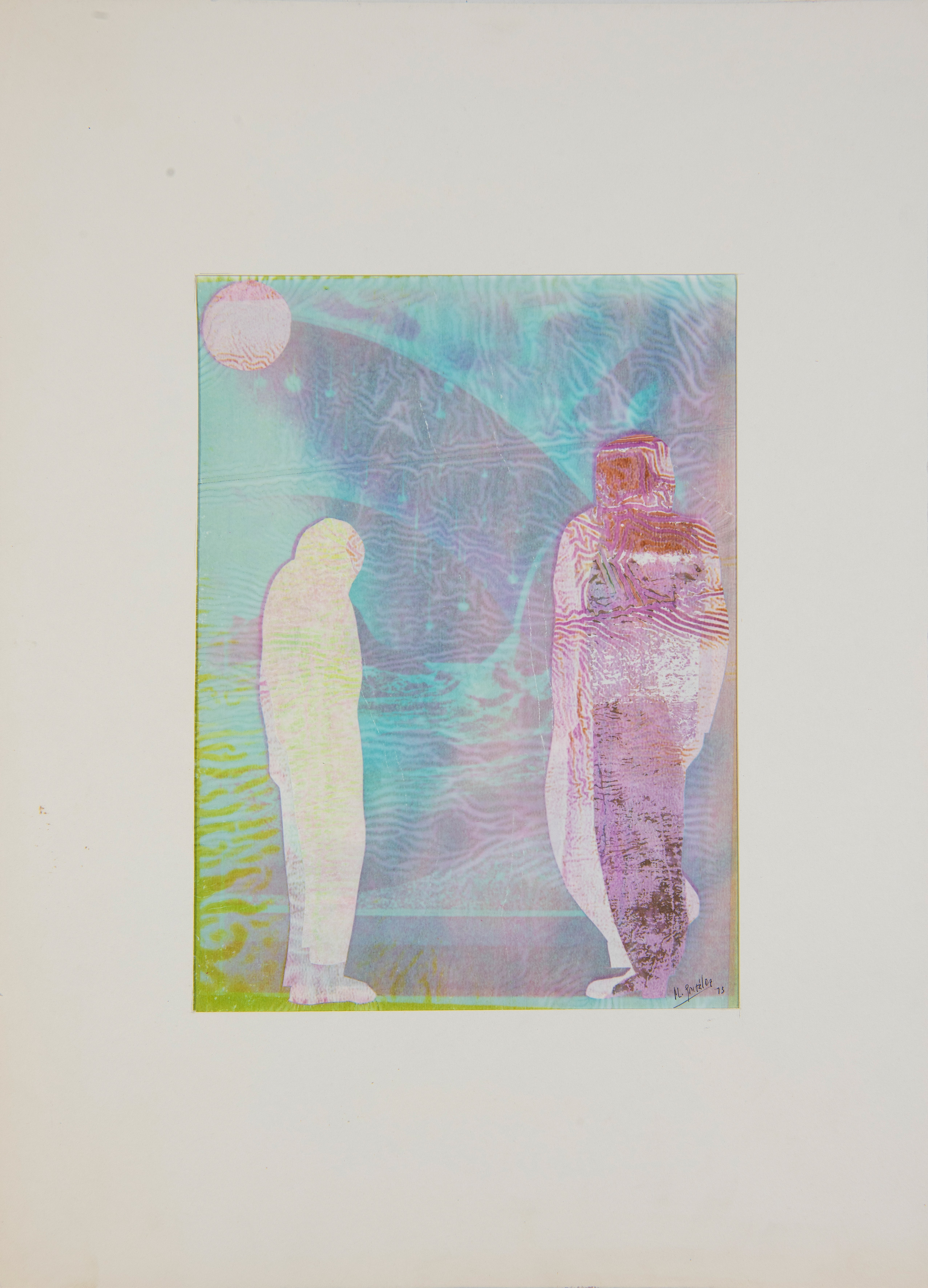 MARISA GONZÁLEZ (Bilbao 1943)
"Double Men. Generative Systems". 1973
Impresión en monotipo único...