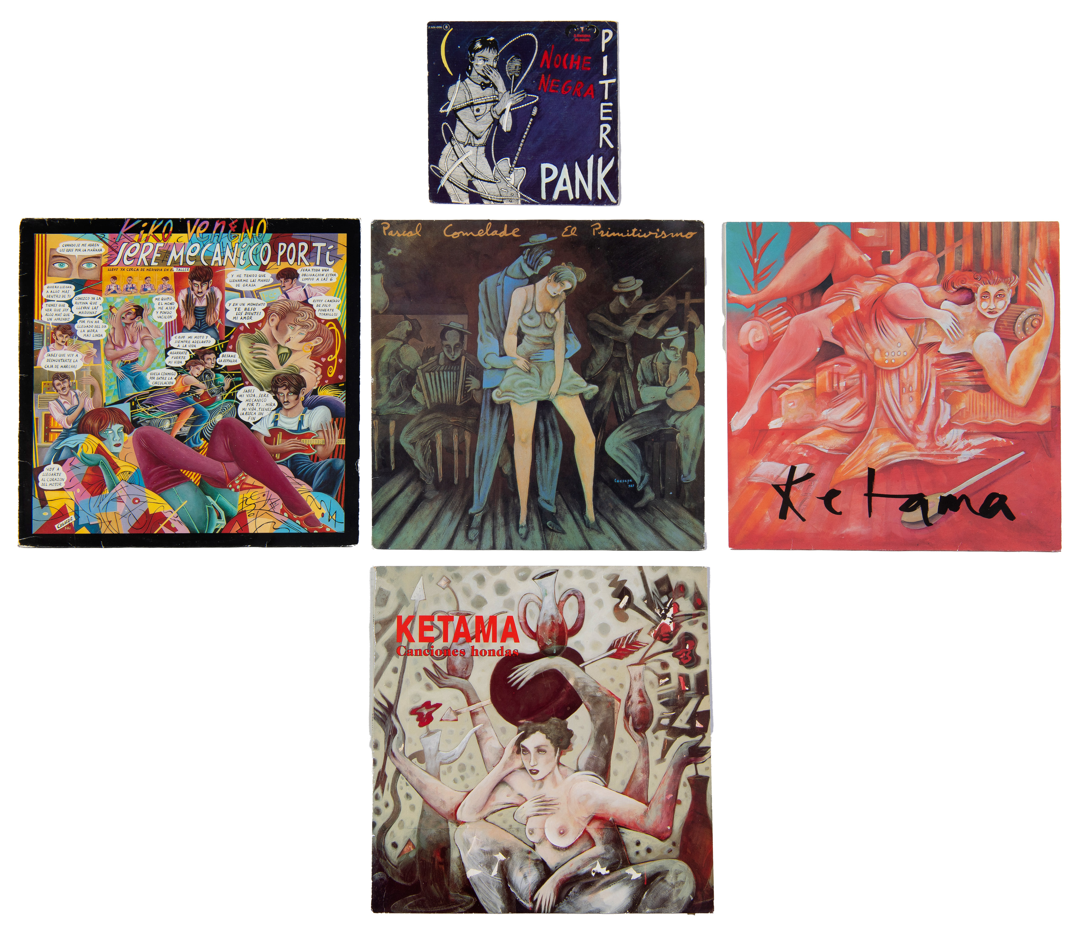 4 LPs y 1 single ilustrados por CEESEPE (Madrid 1958-2018)