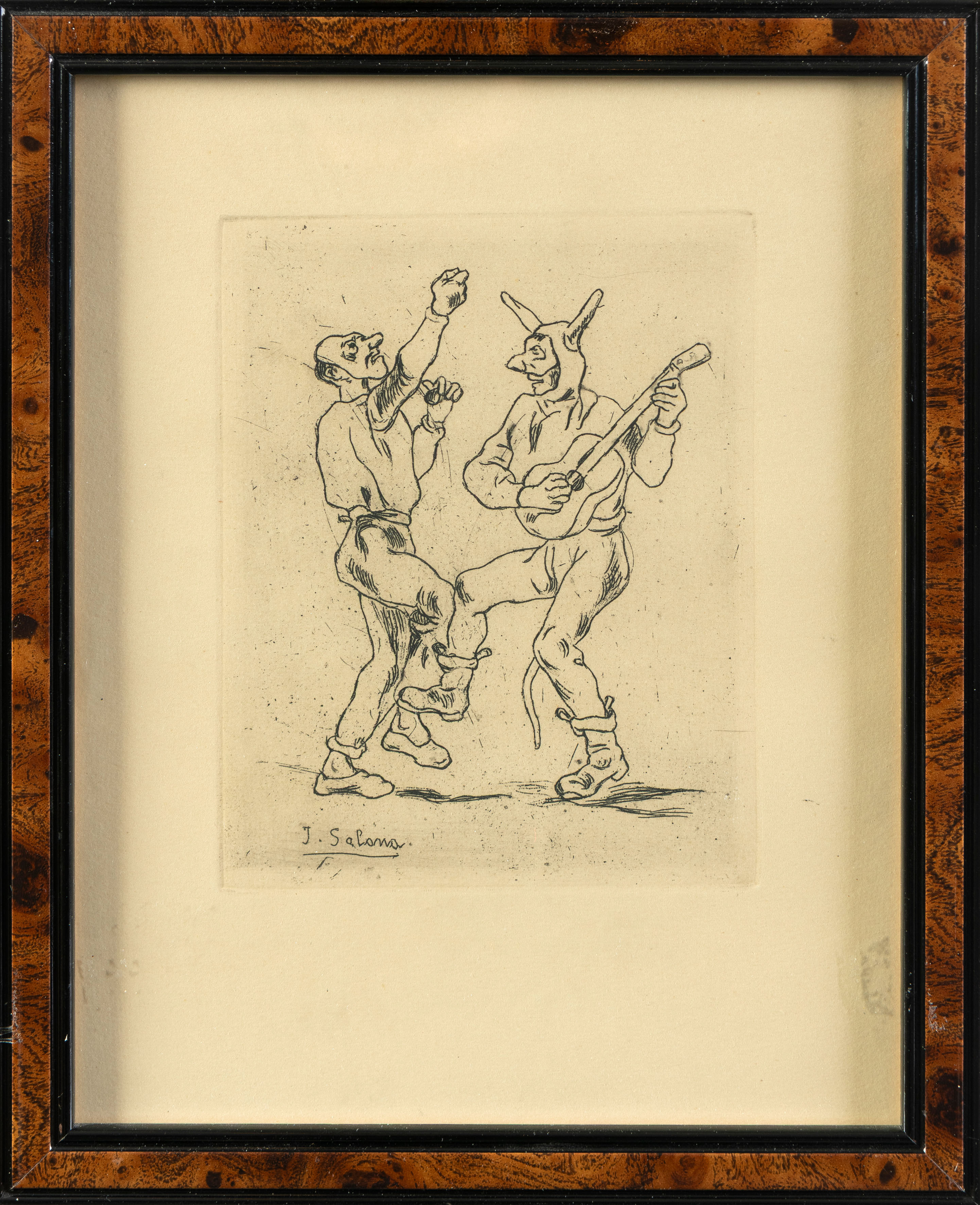 JOSÉ GUTIÉRREZ SOLANA (Madrid, 1886-1945).
"Máscaras"
Aguafuerte y aguatinta sobre papel
Firmado en...