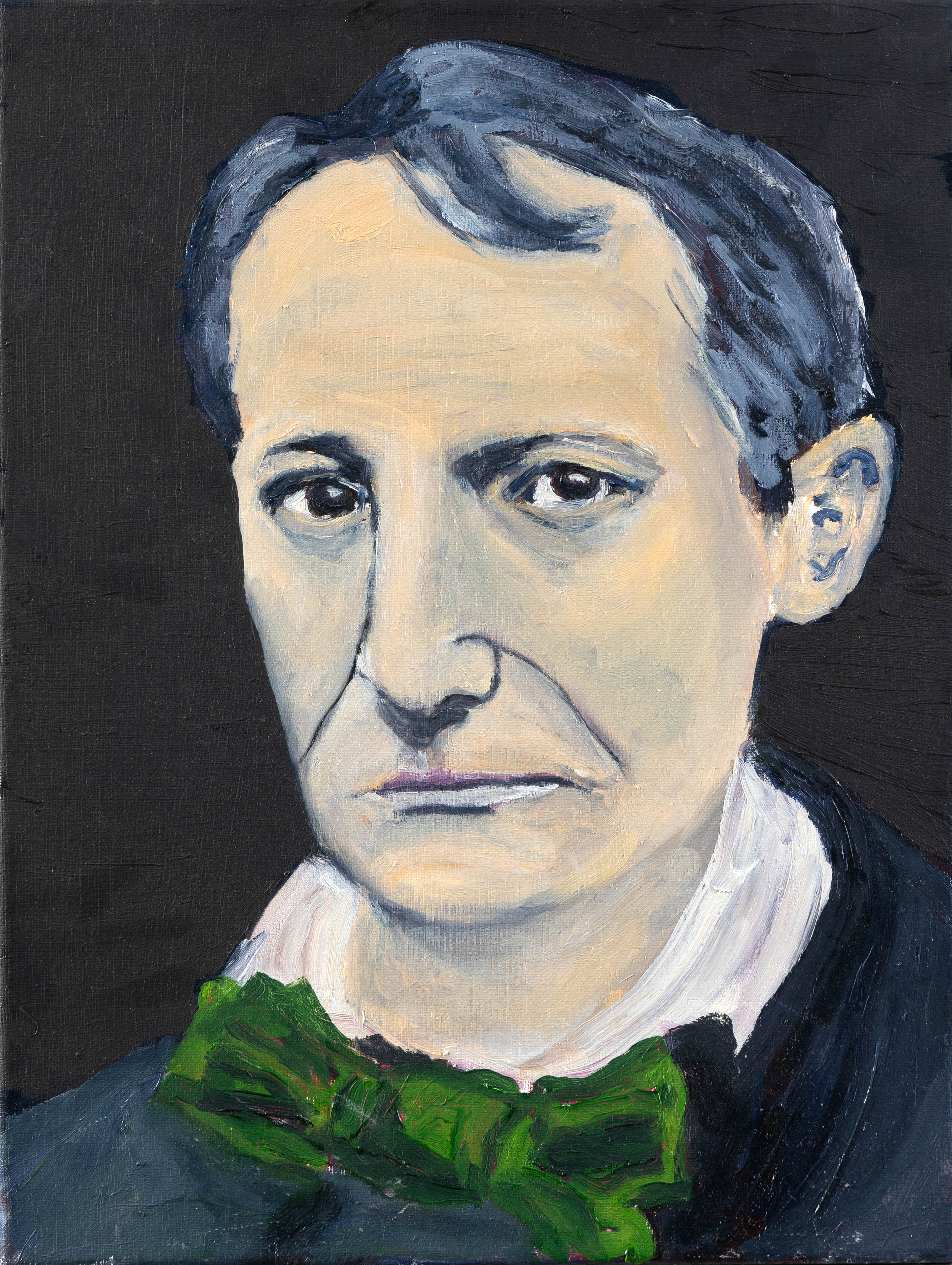 FRANK GABARROU (Montmorency, París 1993)
"Baudelaire" 
Óleo sobre lienzo
Al dorso firmado
Medidas:...