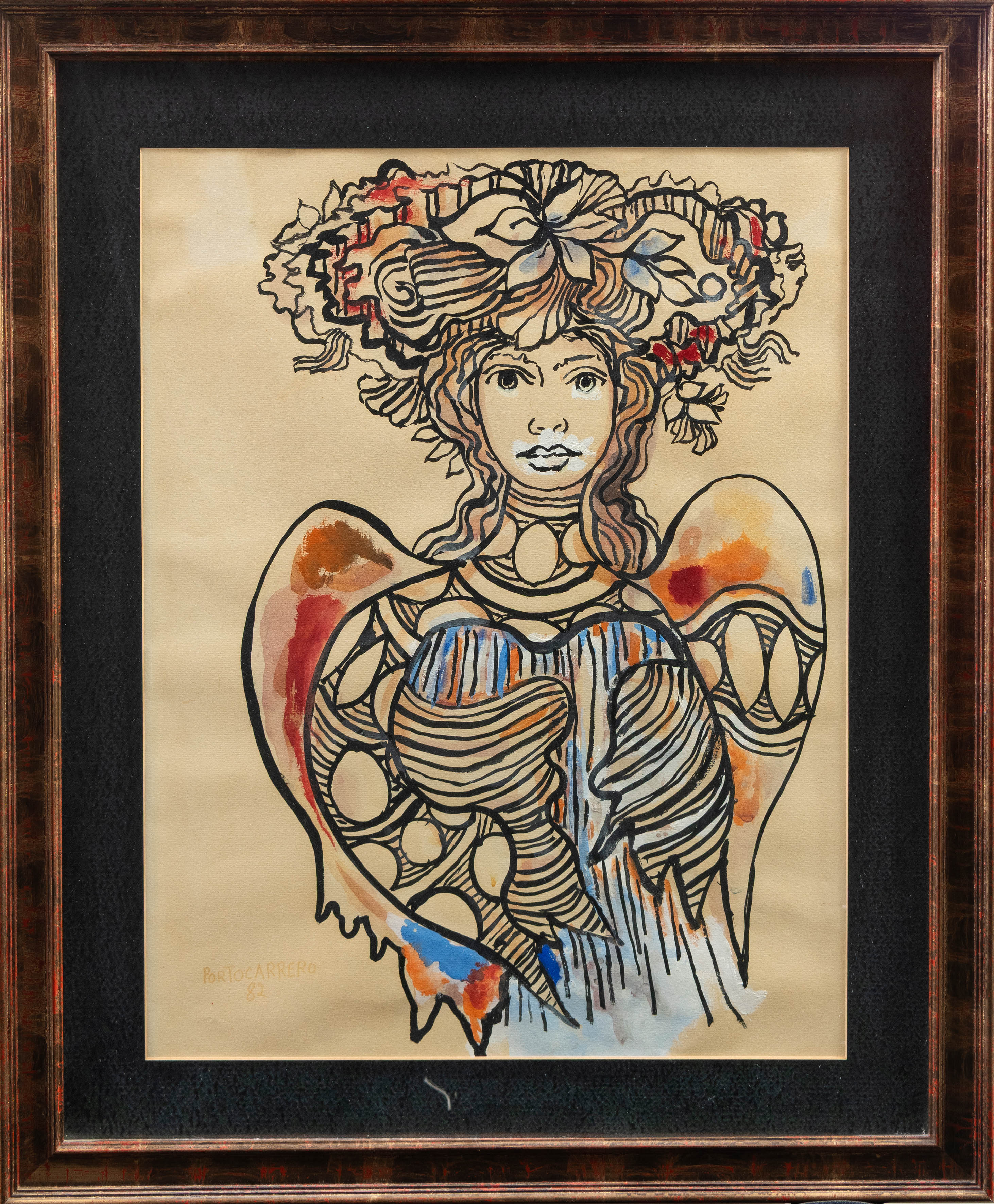 RENÉ PORTOCARRERO (La Habana 1912-1986)
"Flora". 1982
Gouache sobre papel
Firmado y fechado...