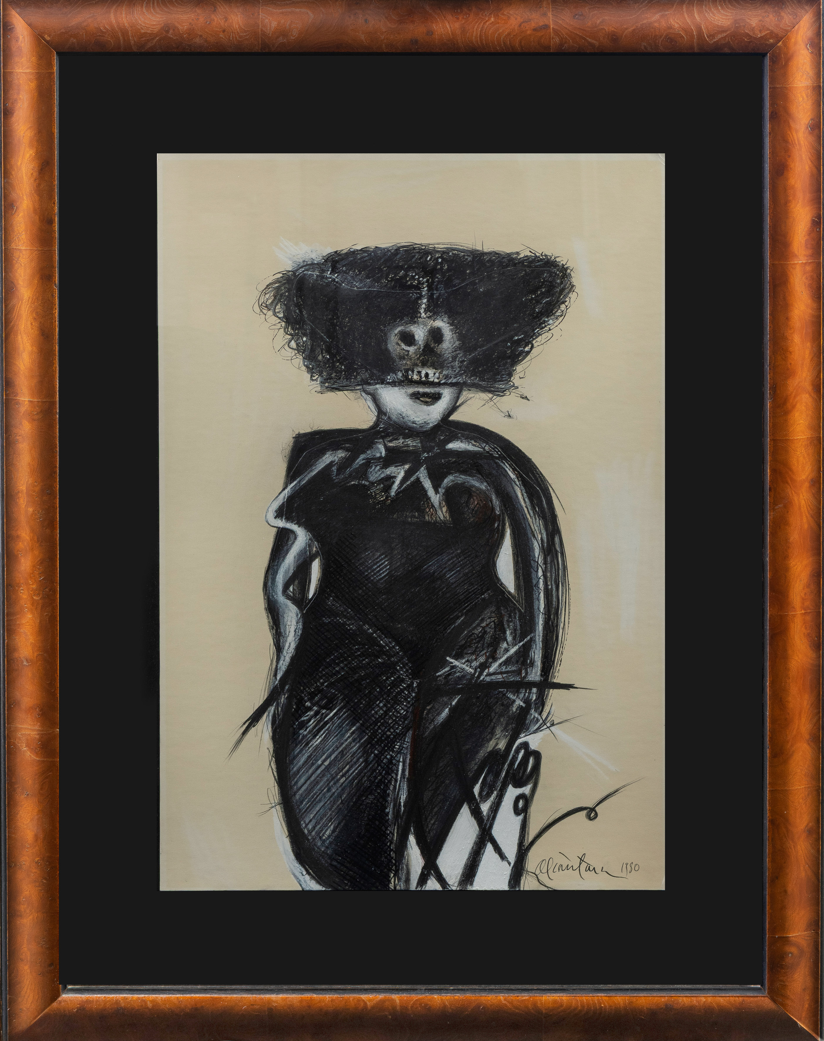 PEDRO ALCÁNTARA (Cali 1942)
"Personaje". 1980
Tinta china, carboncillo y gouache sobre...