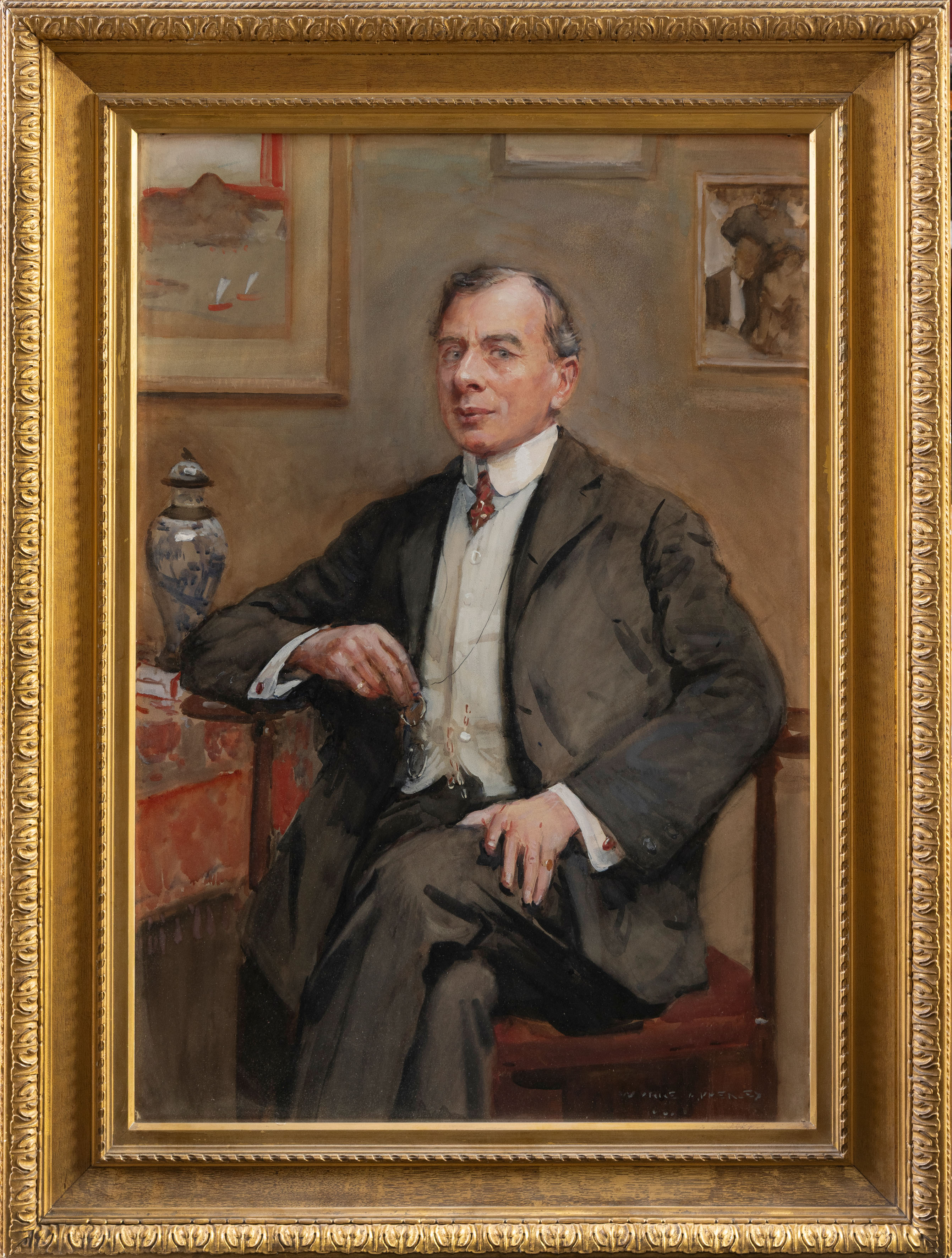 GEORGE OWEN WYNNE APPERLEY (Ventor, 1884-Táger, 1960)
"Retrato del magnate y coleccionista Arthur...