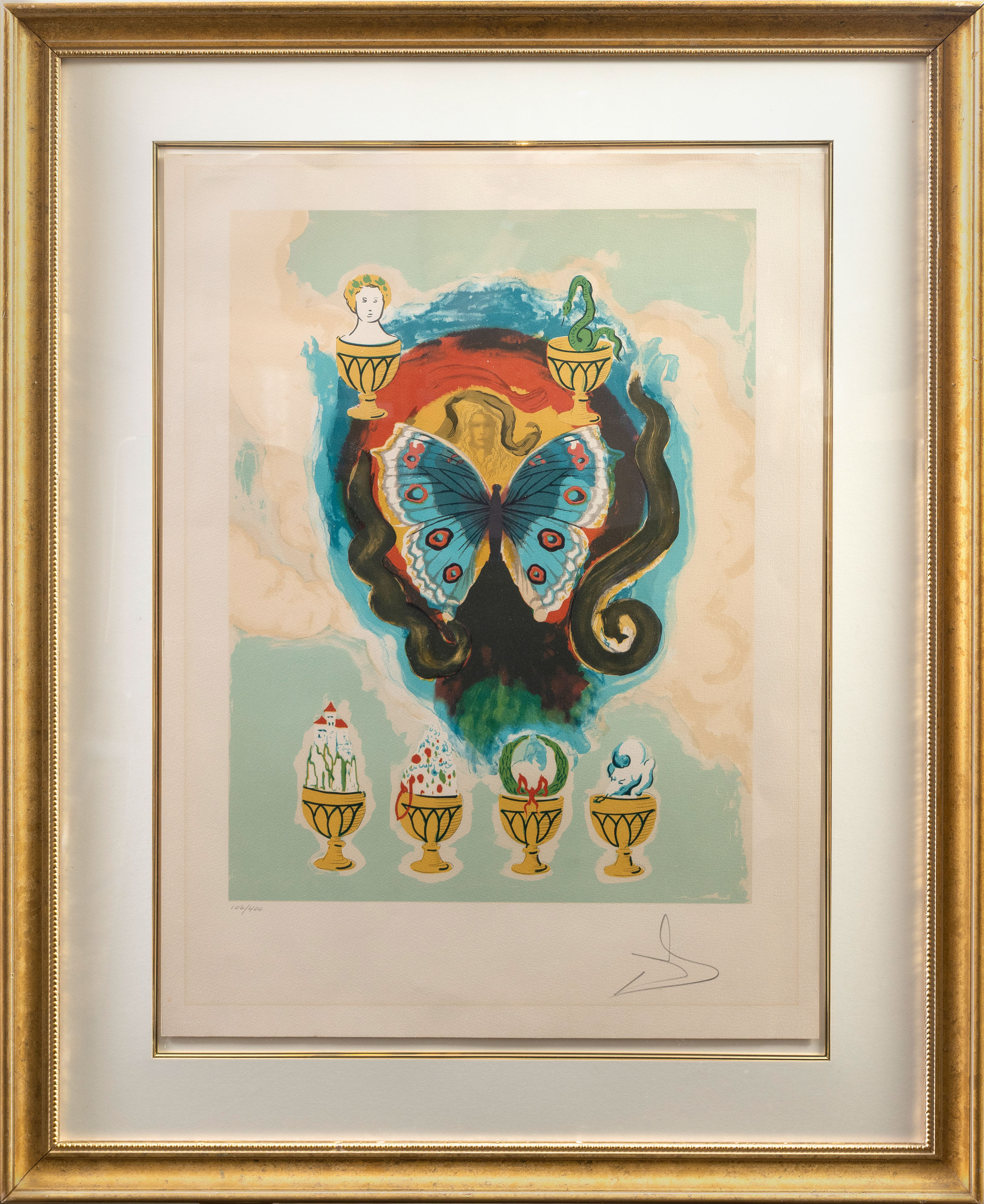 SALVADOR DALÍ (Figueras 1904-1989)
“Wealth, Health, Fame and Love”
Litografía a color sobre...