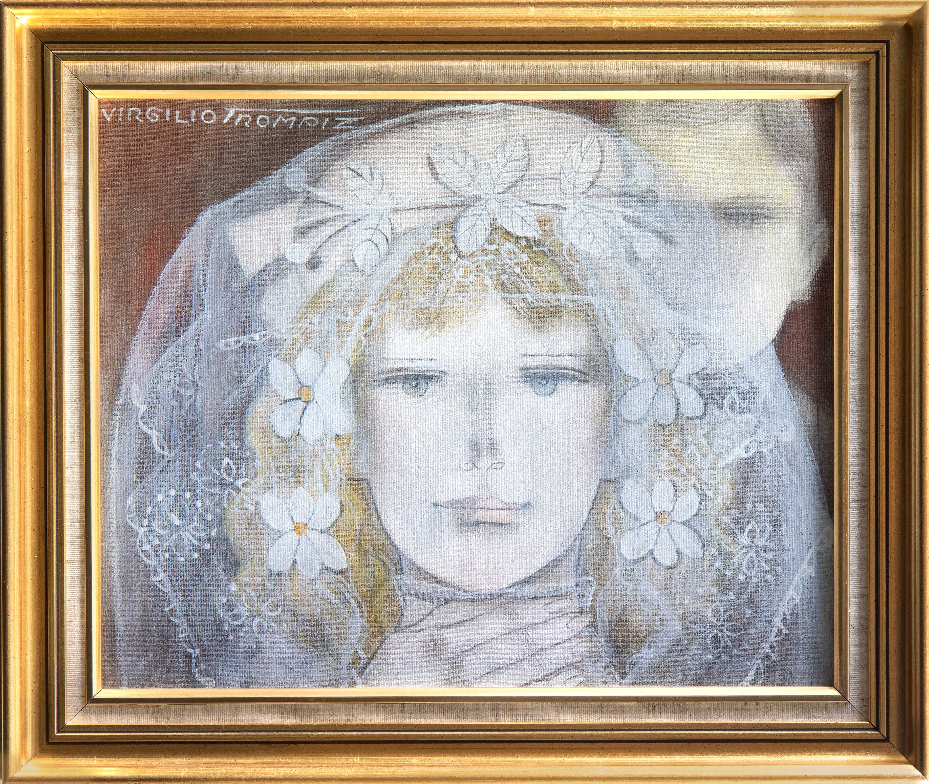 VIRGILIO TRÓMPIZ (Coro, Venezuela, 1927, Caracas, 2012)
“La novia”. 
Acrílico y lápiz sobre...