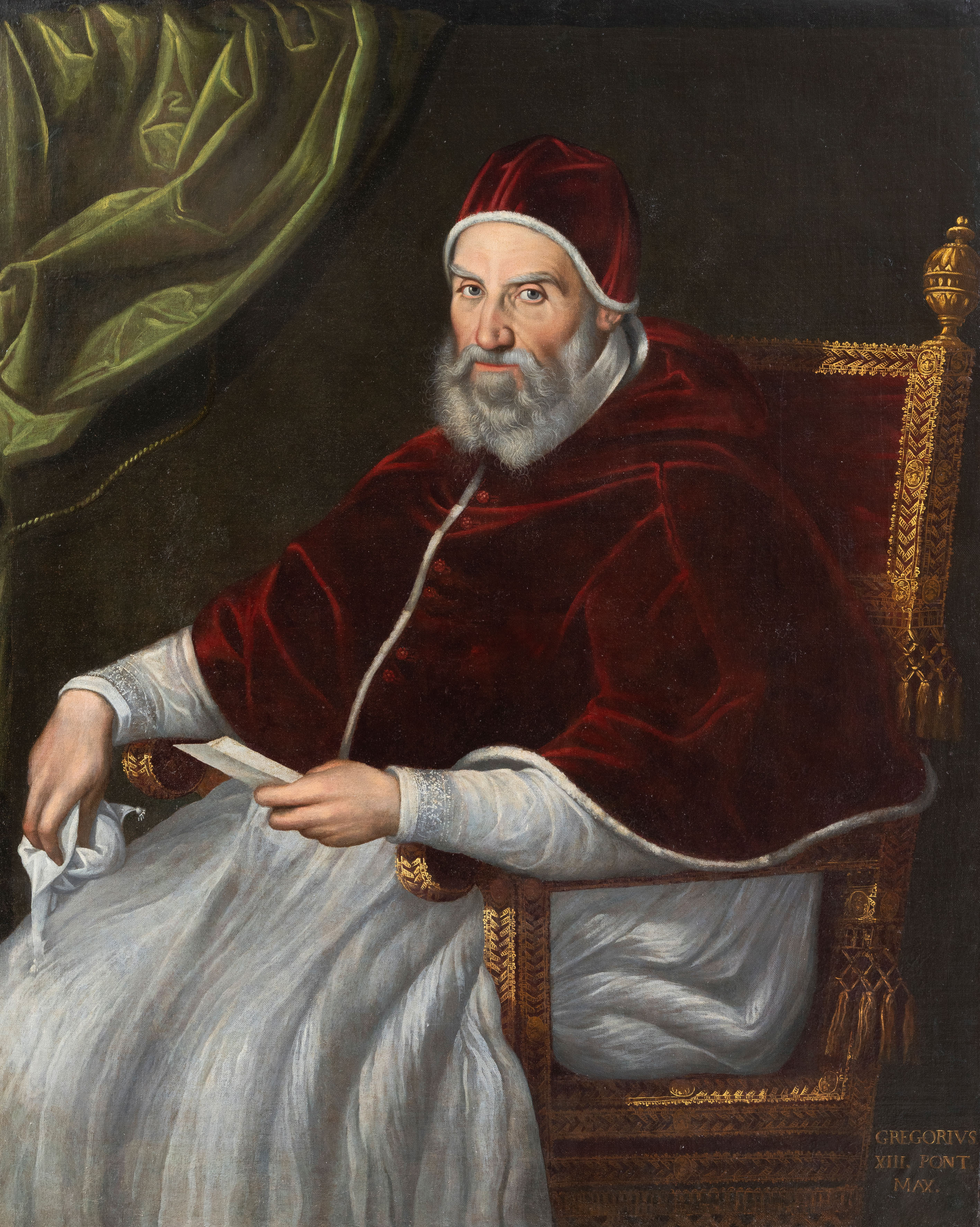 TALLER DE SCIPIONE PULZONE (Gaeta, 1544-Roma, 1598)
"Retrato de Gregorio XIII Boncompagni"
después...