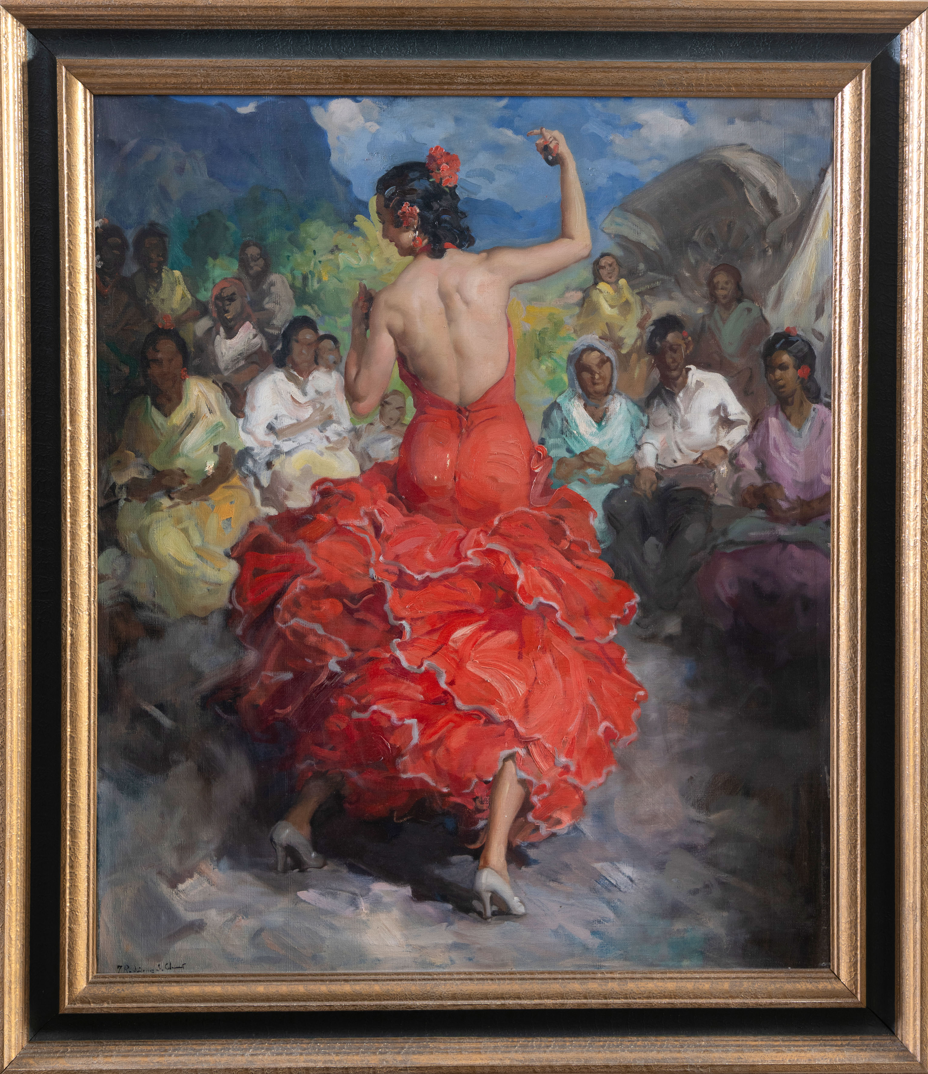 FRANCISCO RODRÍGUEZ SAN CLEMENT (Cádiz, 1861-Francia, 1956)
"La Paloma"
Óleo sobre lienzo.
Medidas:...
