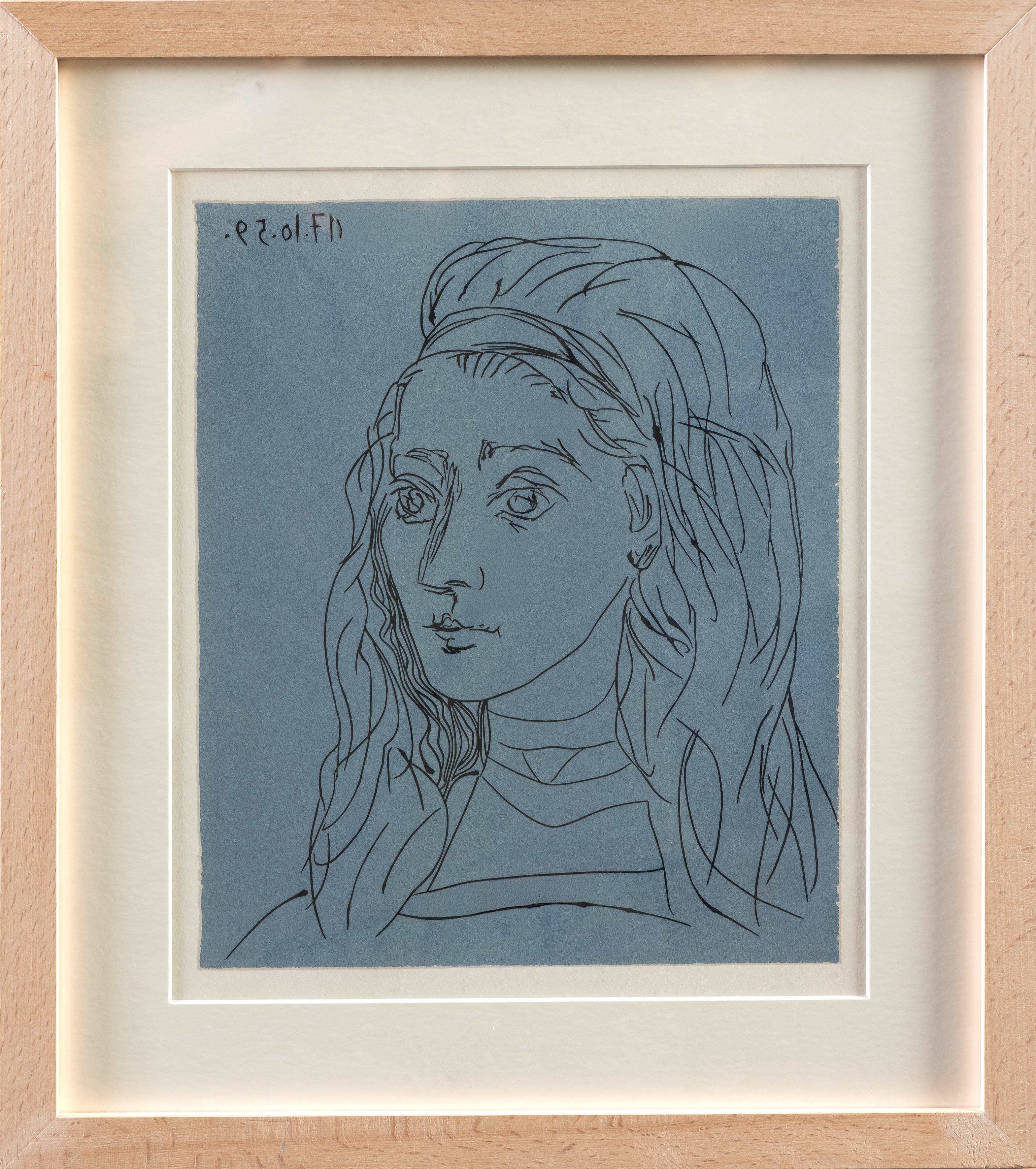 PABLO PICASSO (Málaga 1881-Mougins, Francia 1973)
"Jaqueline Roque (1959). 1962
Linograbado en...
