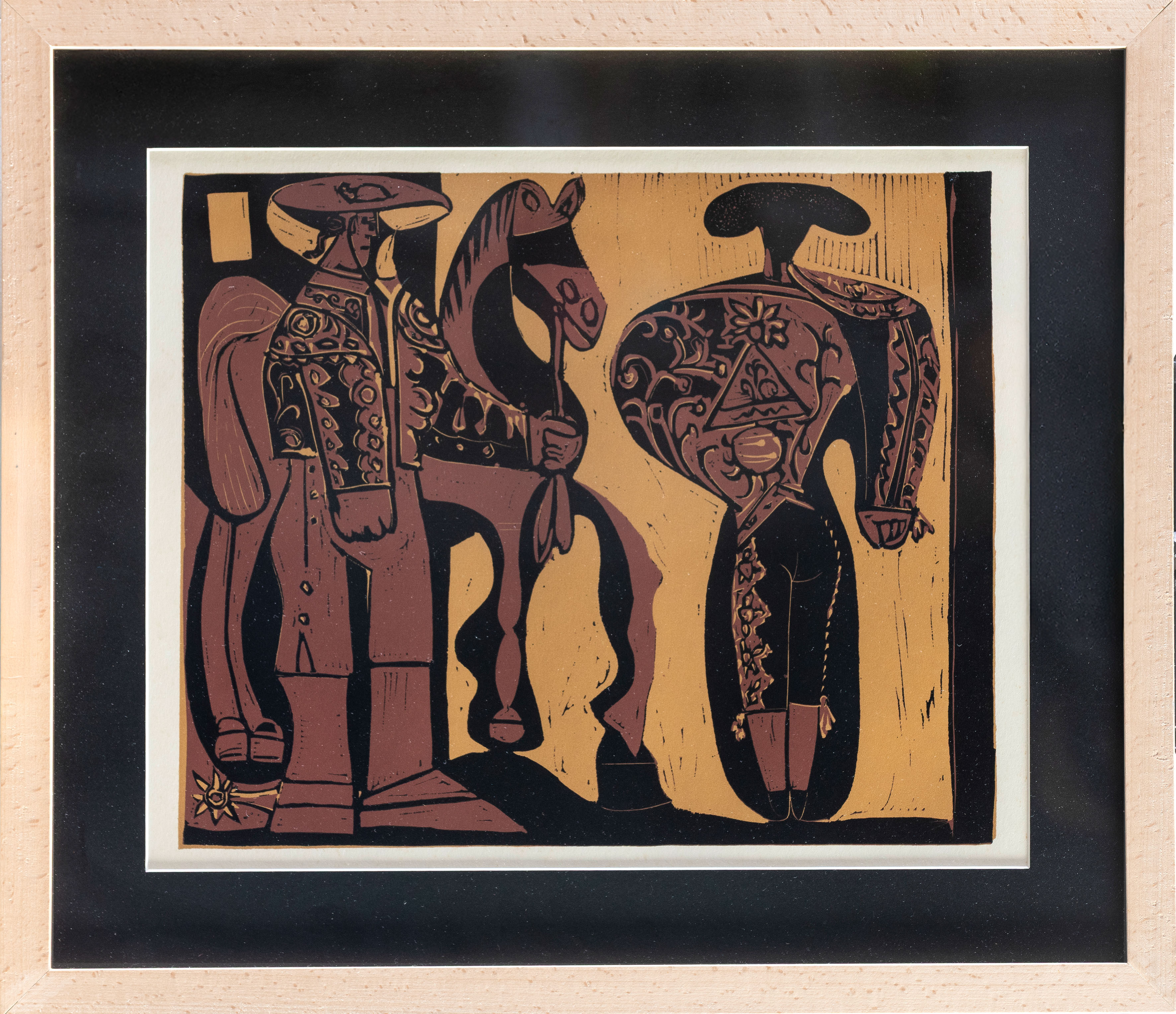 PABLO PICASSO (Málaga 1881-Mougins, Francia 1973)
"Picador y torero (1959)". 1962
Linograbado en...
