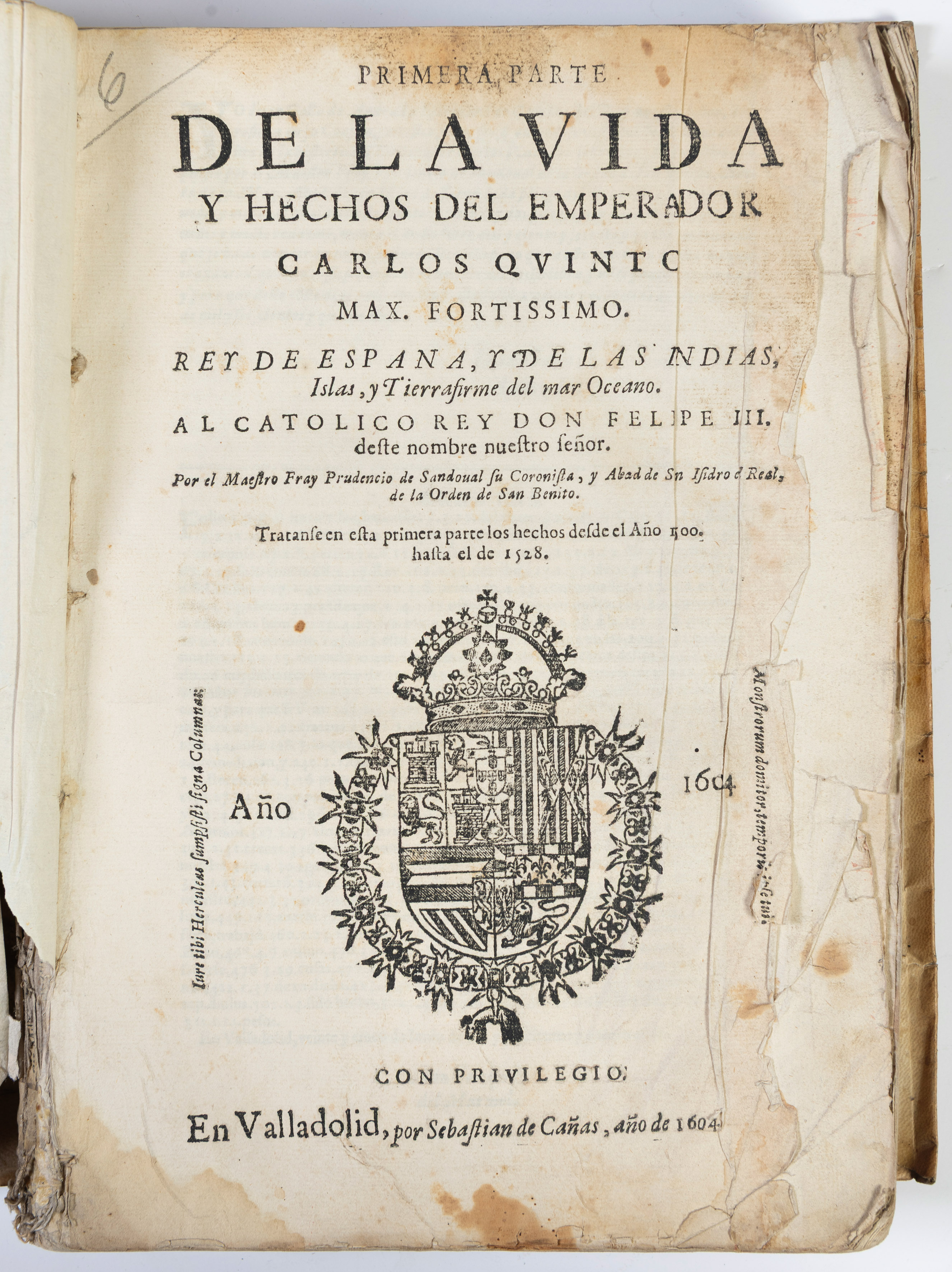 FRAY PRUDENCIO DE SANDOVAL
Primera parte de la Vida y Hechos del Emperador Carlos V
Ed.,...