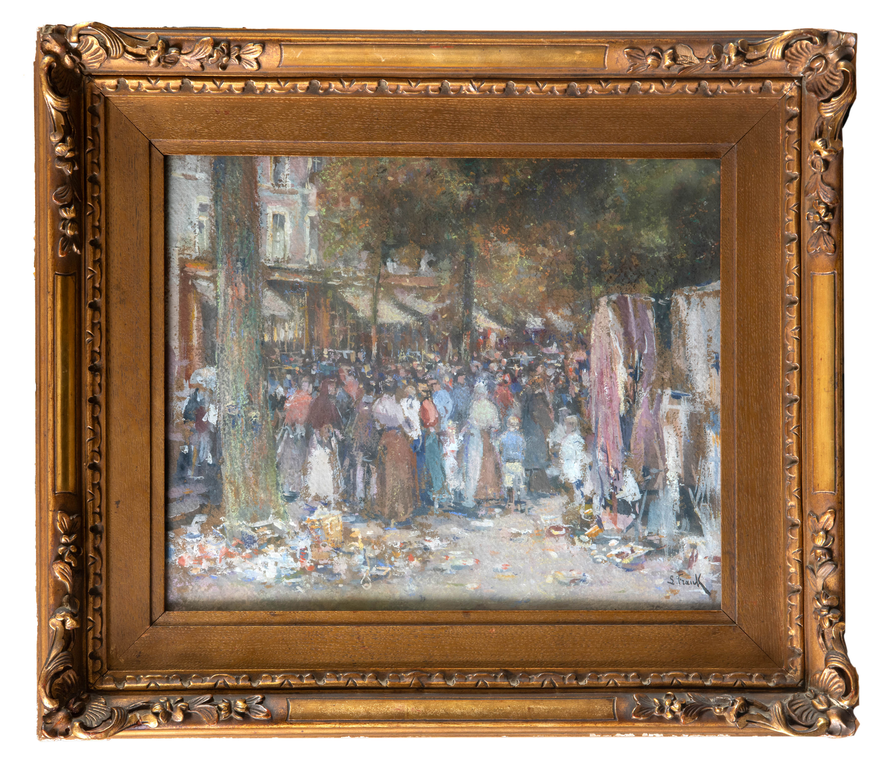 LUCIEN FRANK (Bruselas, 1857-París, 1920)
"En la calle"
Técnica mixta sobre cartón.
Medidas: 32 x...
