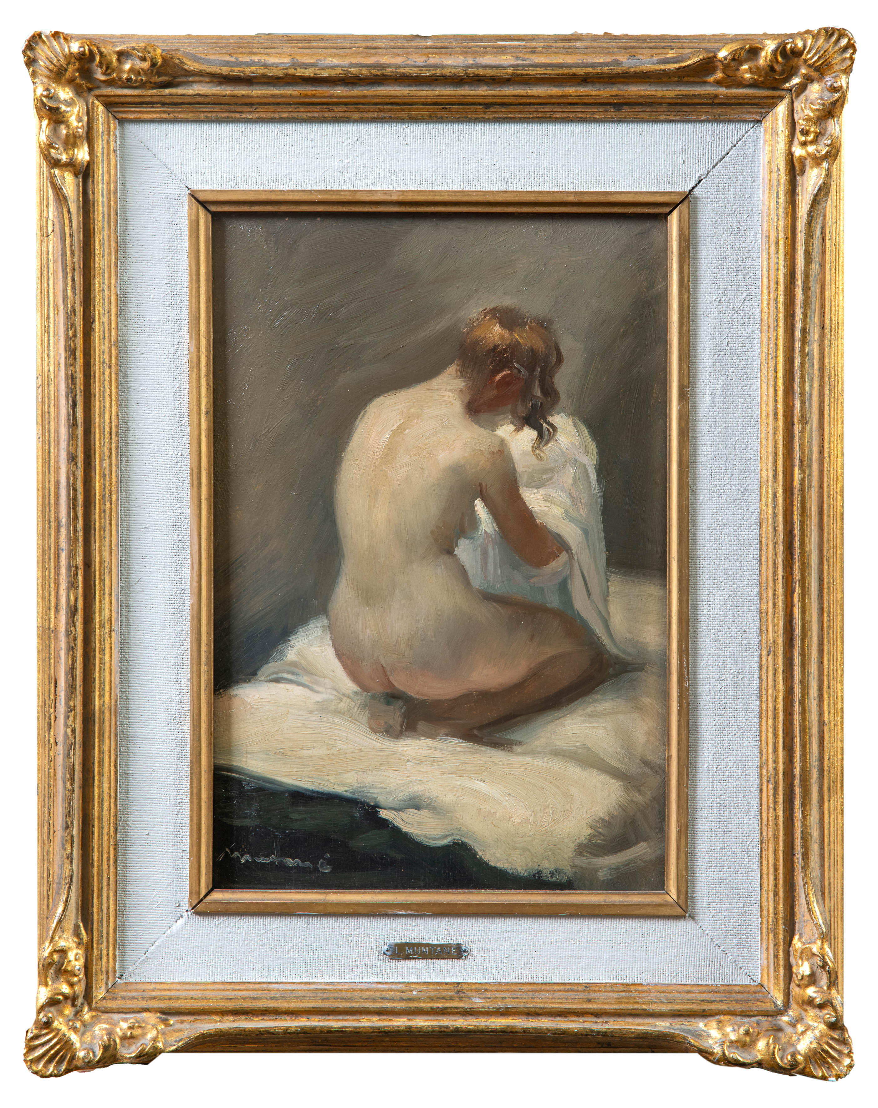 LLUIS MUNTANÉ (San Celoni, 1899-Barcelona, 1987)
"Desnudo femenino"
Óleo sobre tabla.
Medidas: 36 x...