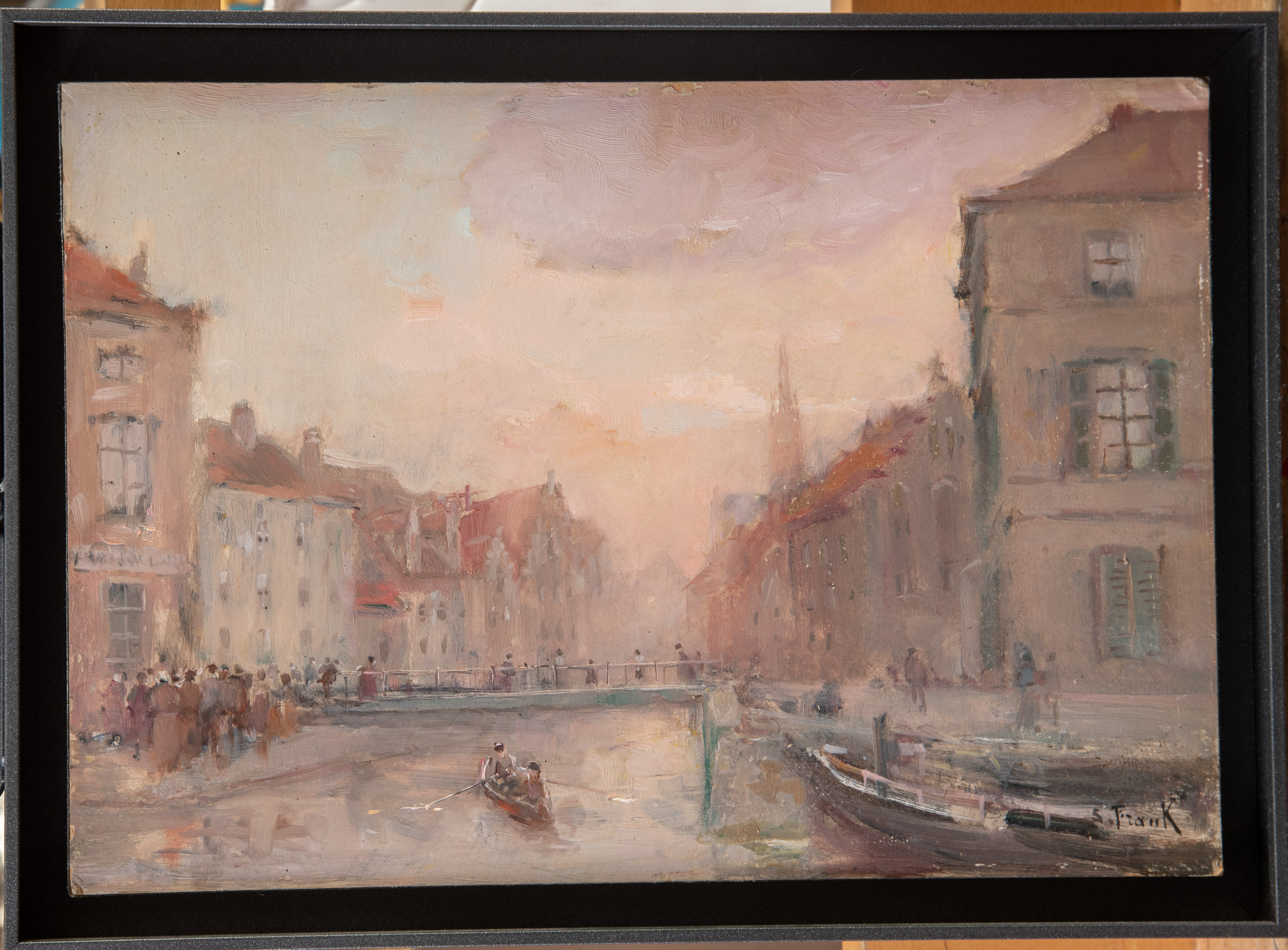 LUCIEN FRANK (Bruselas, 1857-París, 1920)
"Brujas"
Óleo sobre tabla.
Medidas: 23 x 33 cm.
Firmado...
