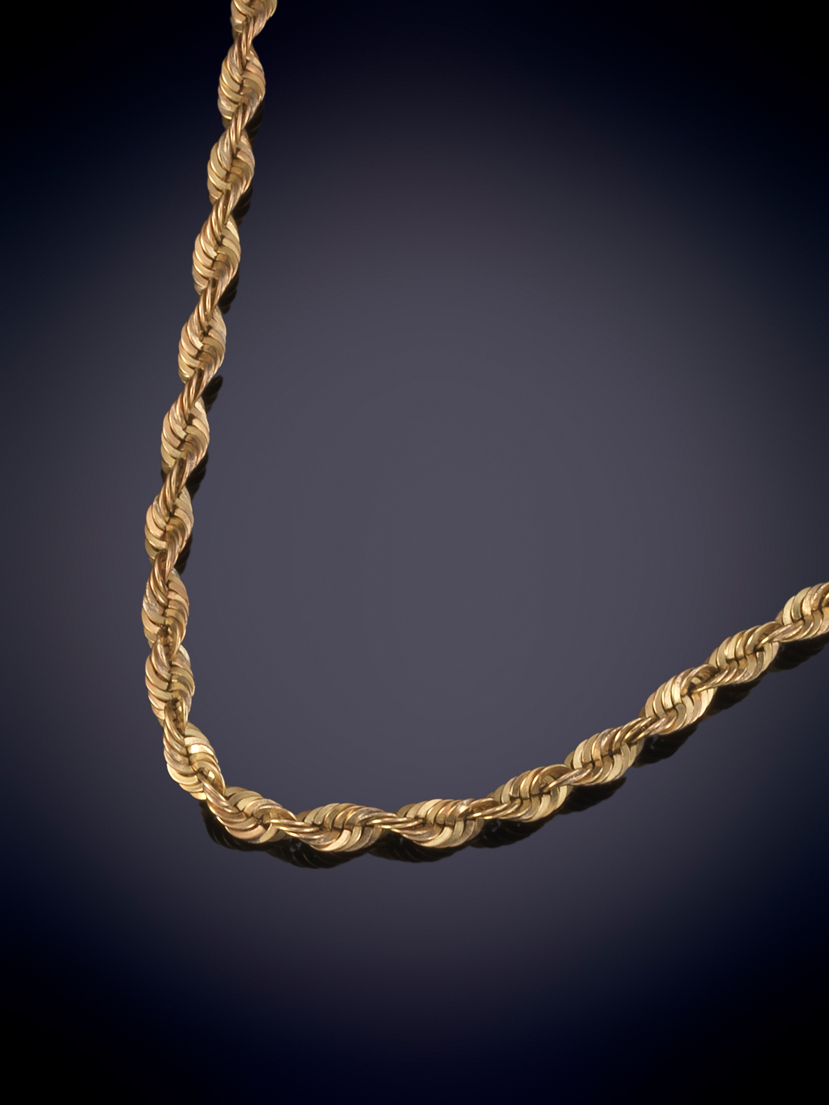 GARGANTILLA MODELO CORDÓN EN ORO AMARILLO 18K.