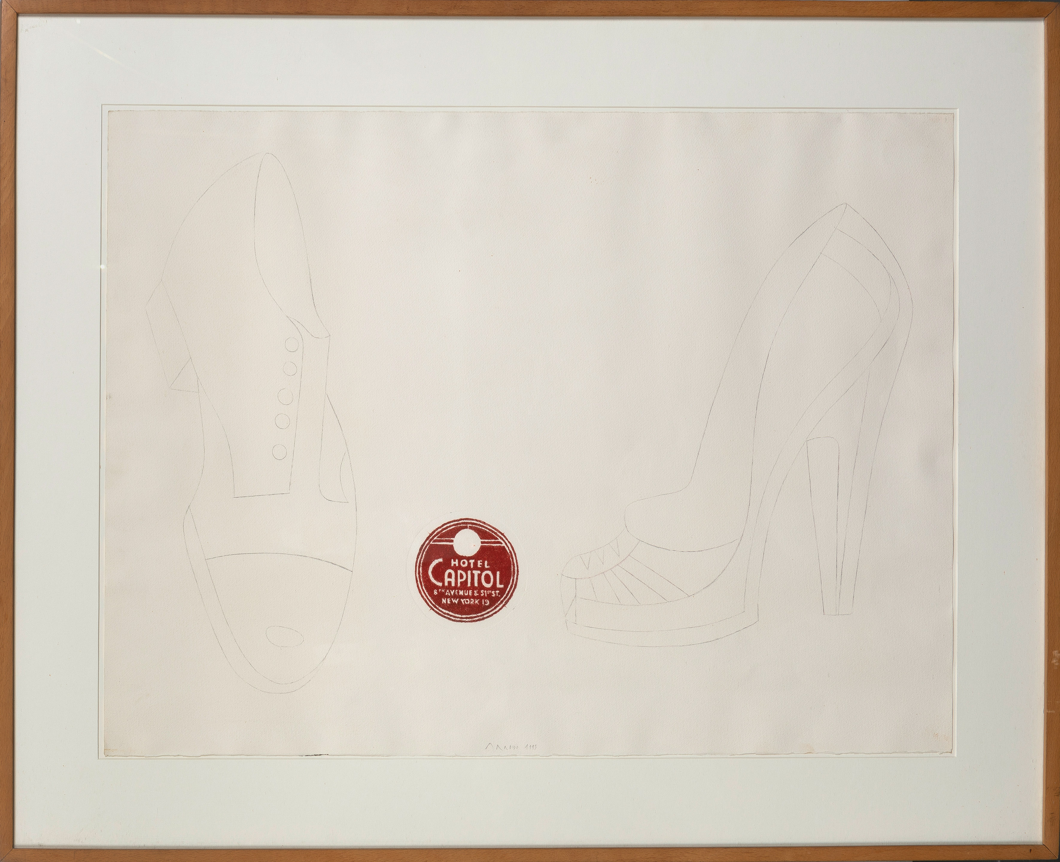 EDUARDO ARROYO (Madrid 1937-2018)
“Hotel Capitol”. 1993
Dibujo a lápiz y sello sobre papel
Firmada...