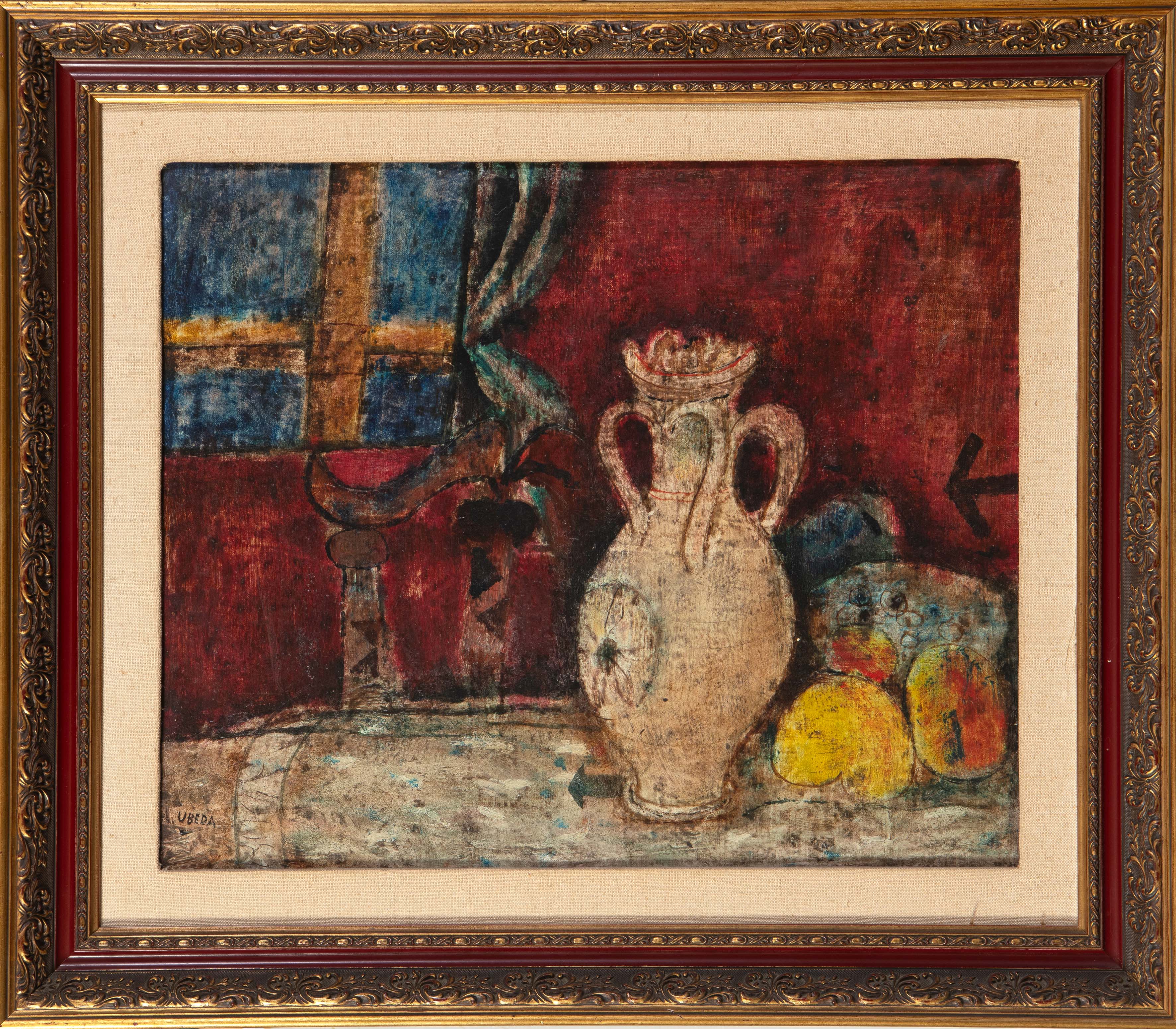 AGUSTÍN ÚBEDA (Ciudad Real 1925-Madrid 2007)
"Ventana azul"
Óleo sobre lienzo
Firmado
También al...
