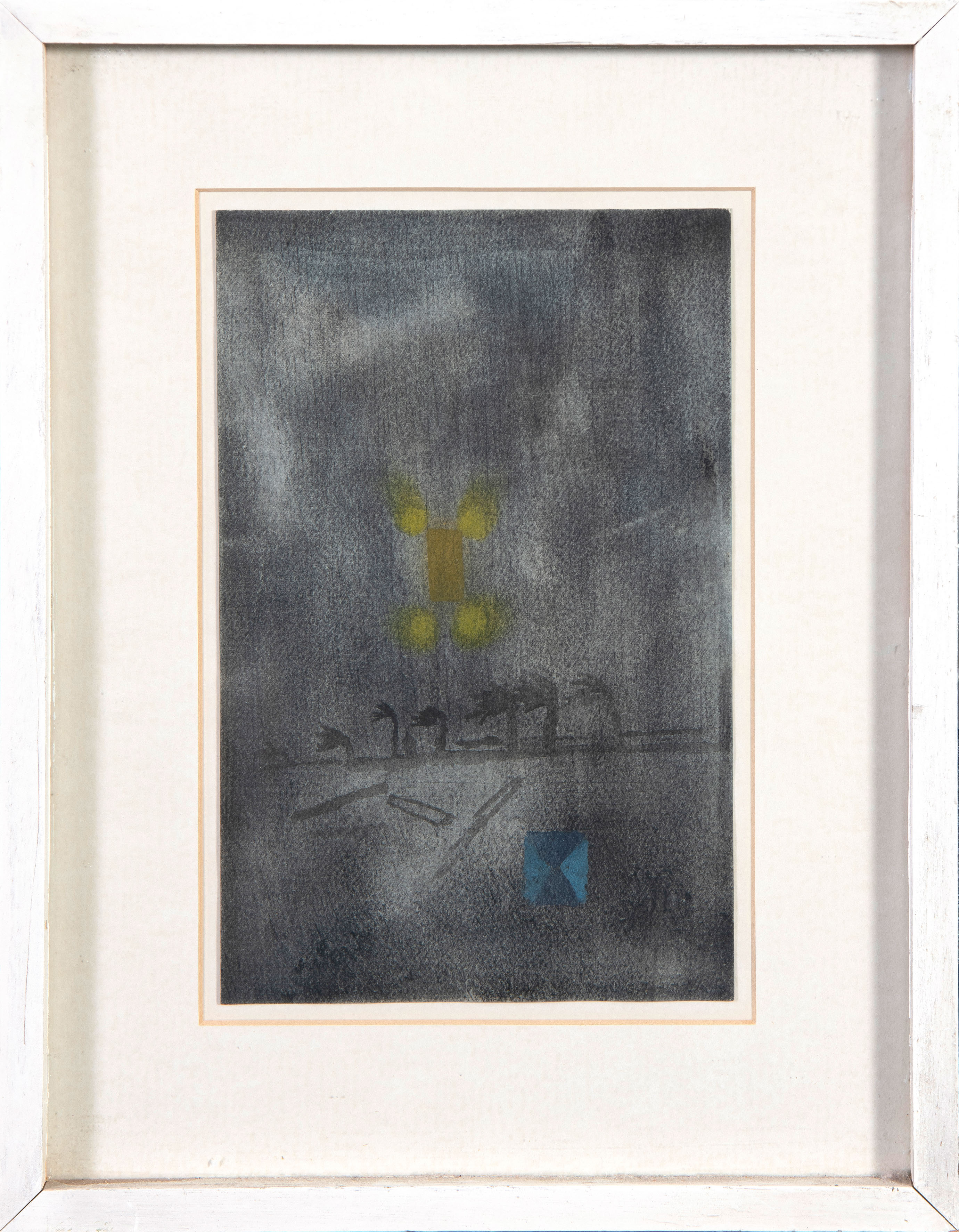 CURRO GONZÁLEZ (Sevilla 1960)
"Mal día nº 3". 1989
Gouache y carboncillo sobre papel 
Al dorso...