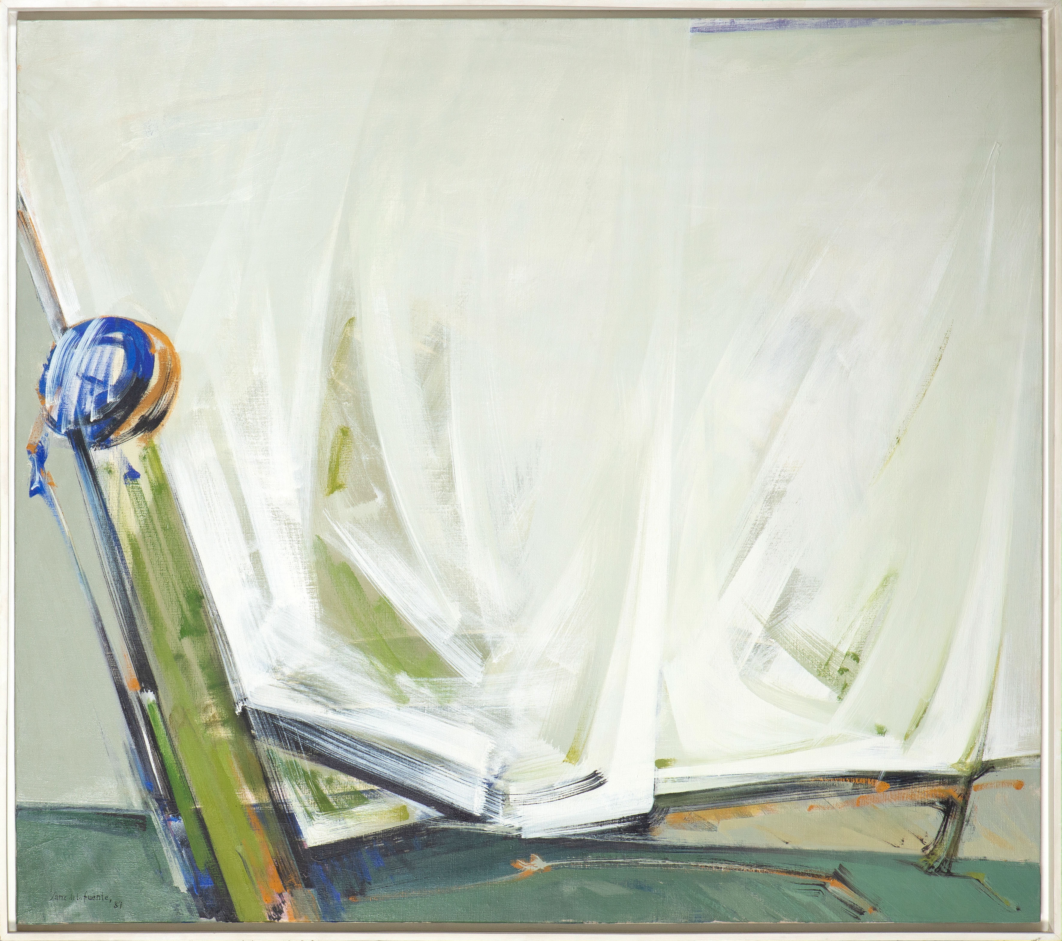 ANTONIO SANZ DE LA FUENTE (Burgos, 1951-2013)
“Sin título”
Óleo sobre lienzo.
Medidas: 115 x 130...