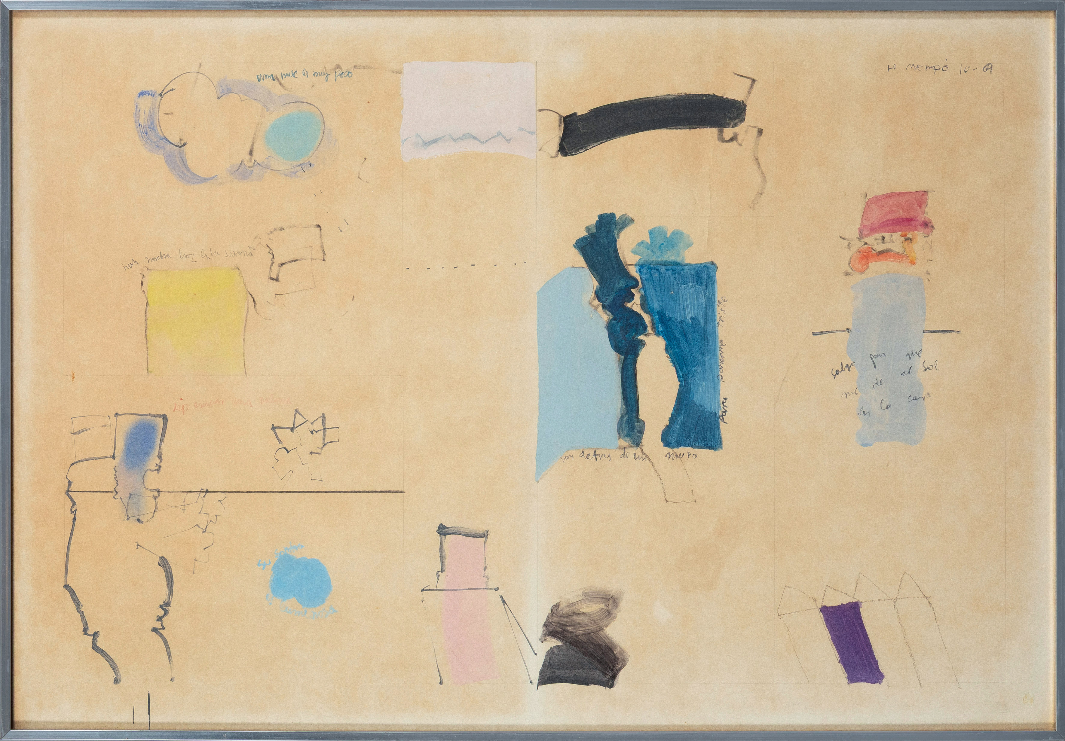 MANUEL HERNÁNDEZ MOMPÓ (Valencia 1927-Madrid 1992)
"Una nube es muy poco". 1969
Gouache sobre...