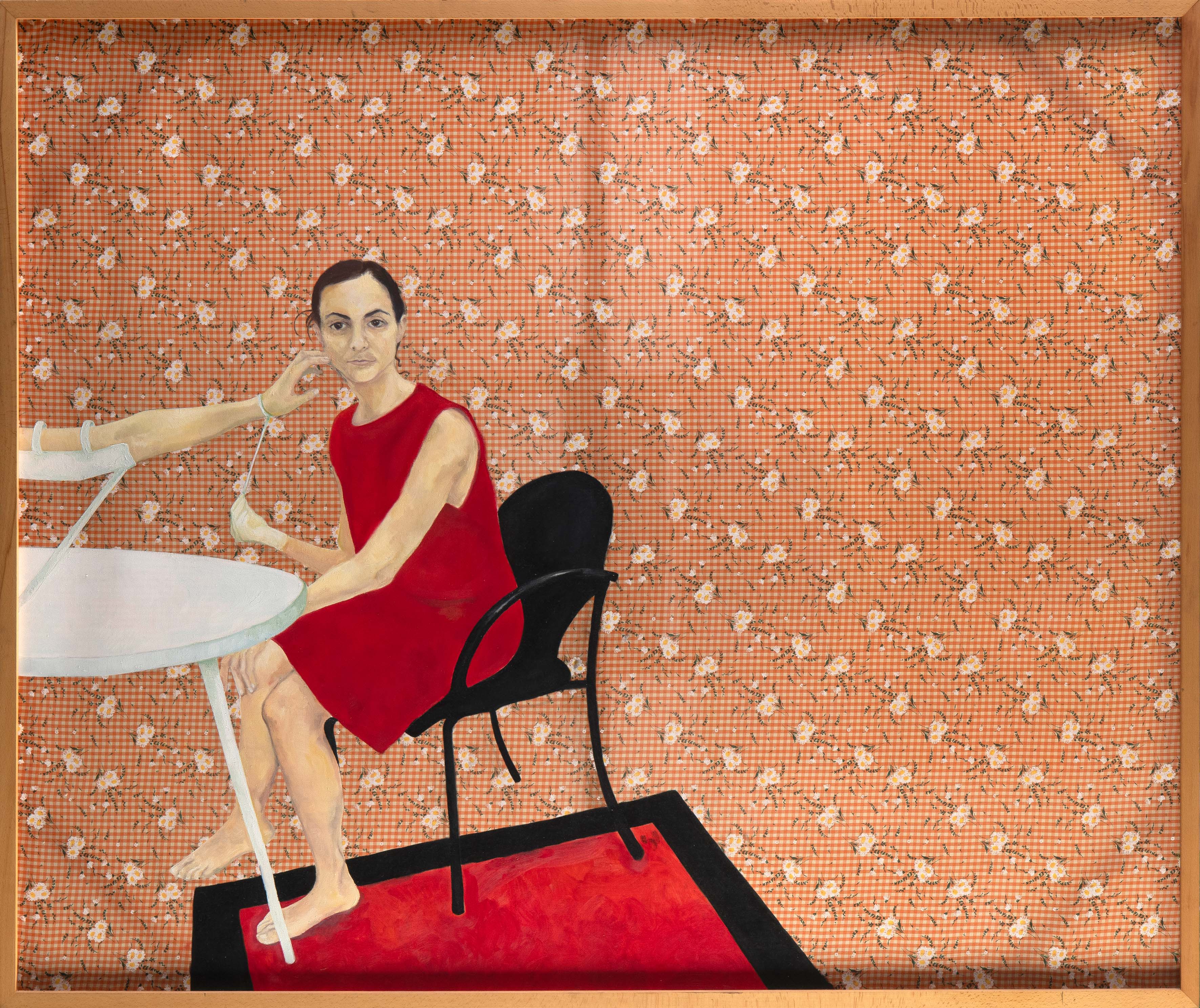 REBECA MENÉNDEZ (Avilés 1976)
"Autorretrato". 2003
Óleo sobre tela
Al dorso titulado y fechado...