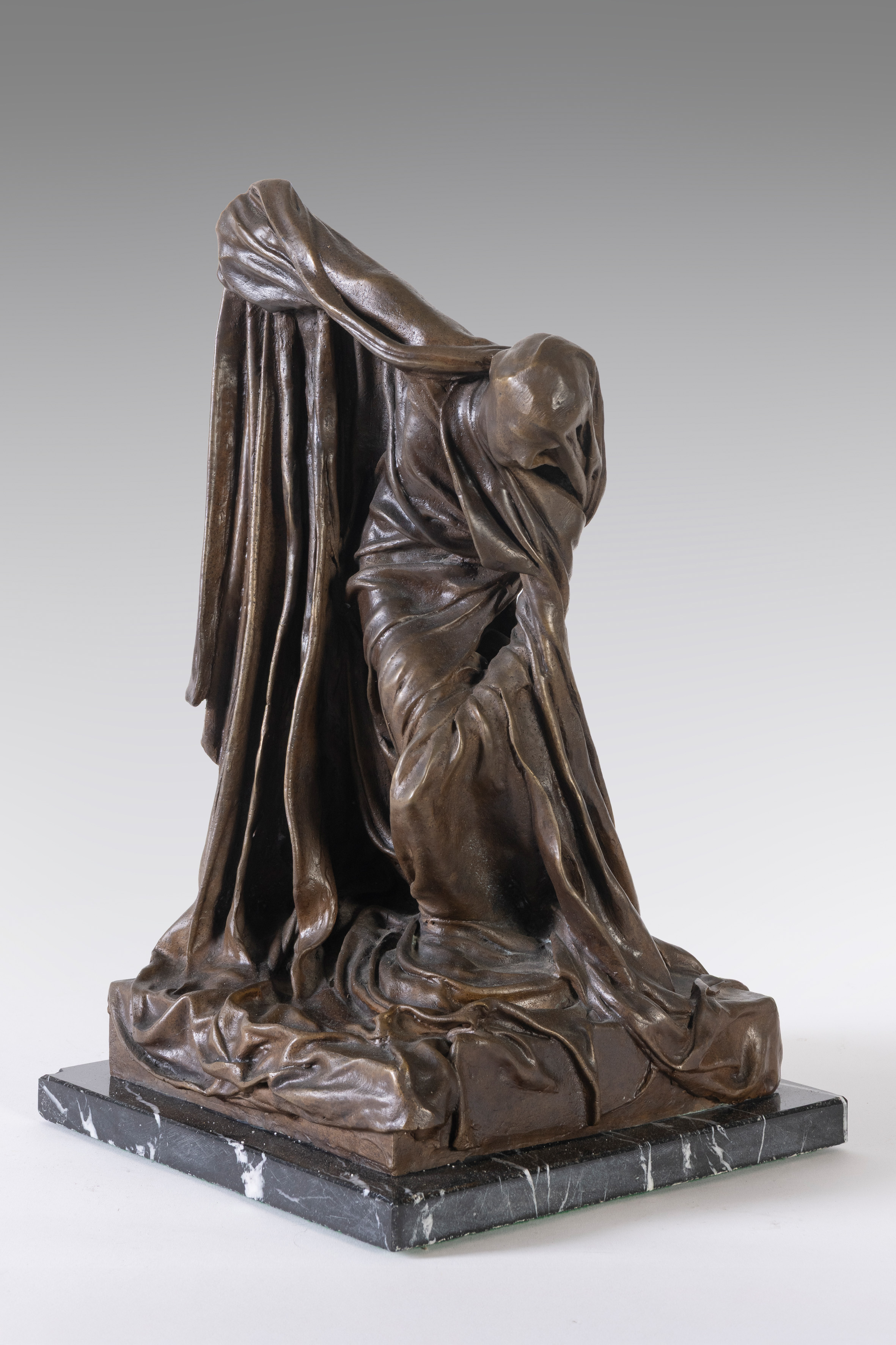 OLIVIER BRICE (Francia 1933-1989)
"Discóbolo de Mirón  drapeado"
Bronce sobre peana de mármol...