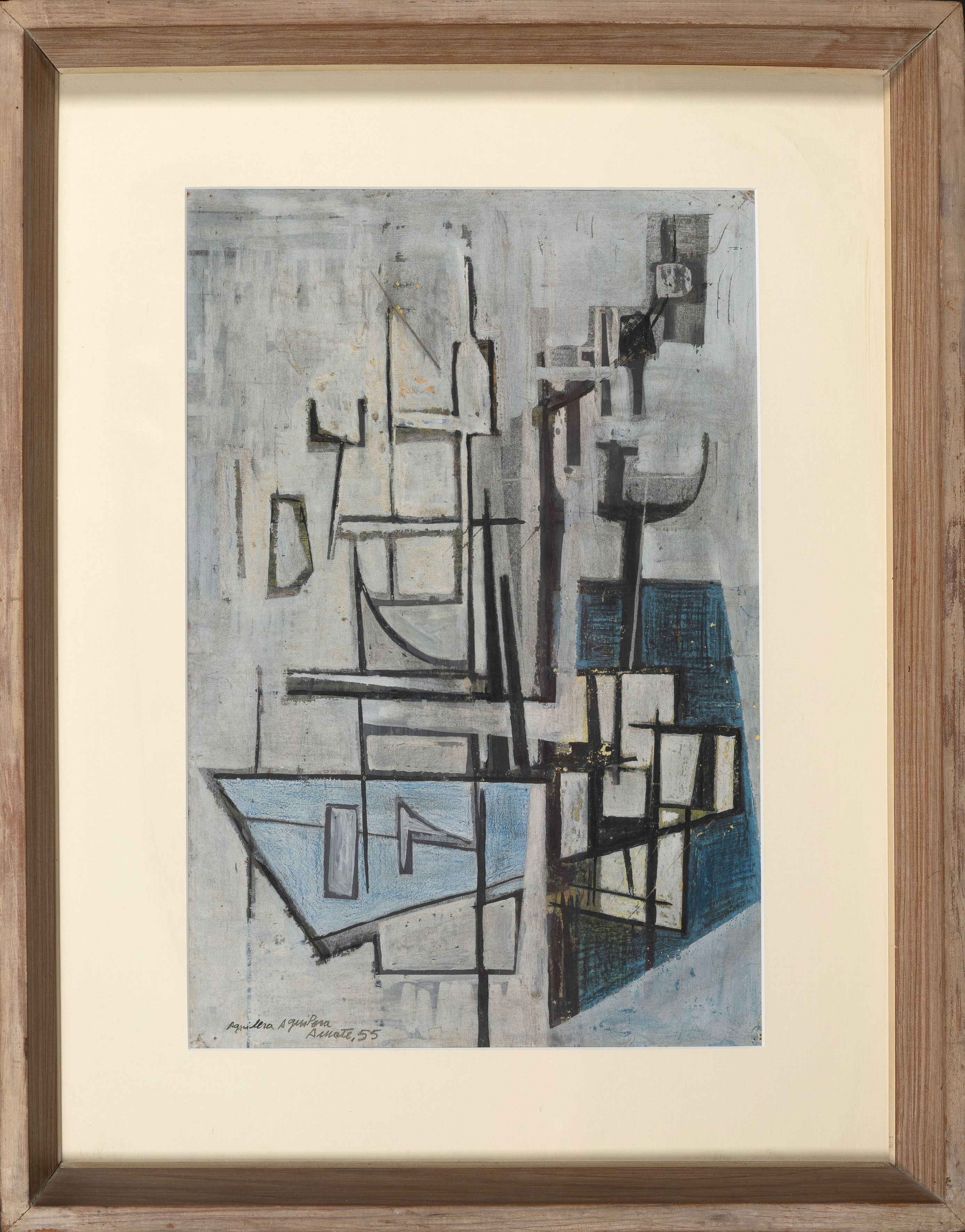 FRANCISCO AGUILERA AMATE (Lucena, Córdoba 1928-1989)
"Sin título". 1955
Acrílico y ceras sobre...