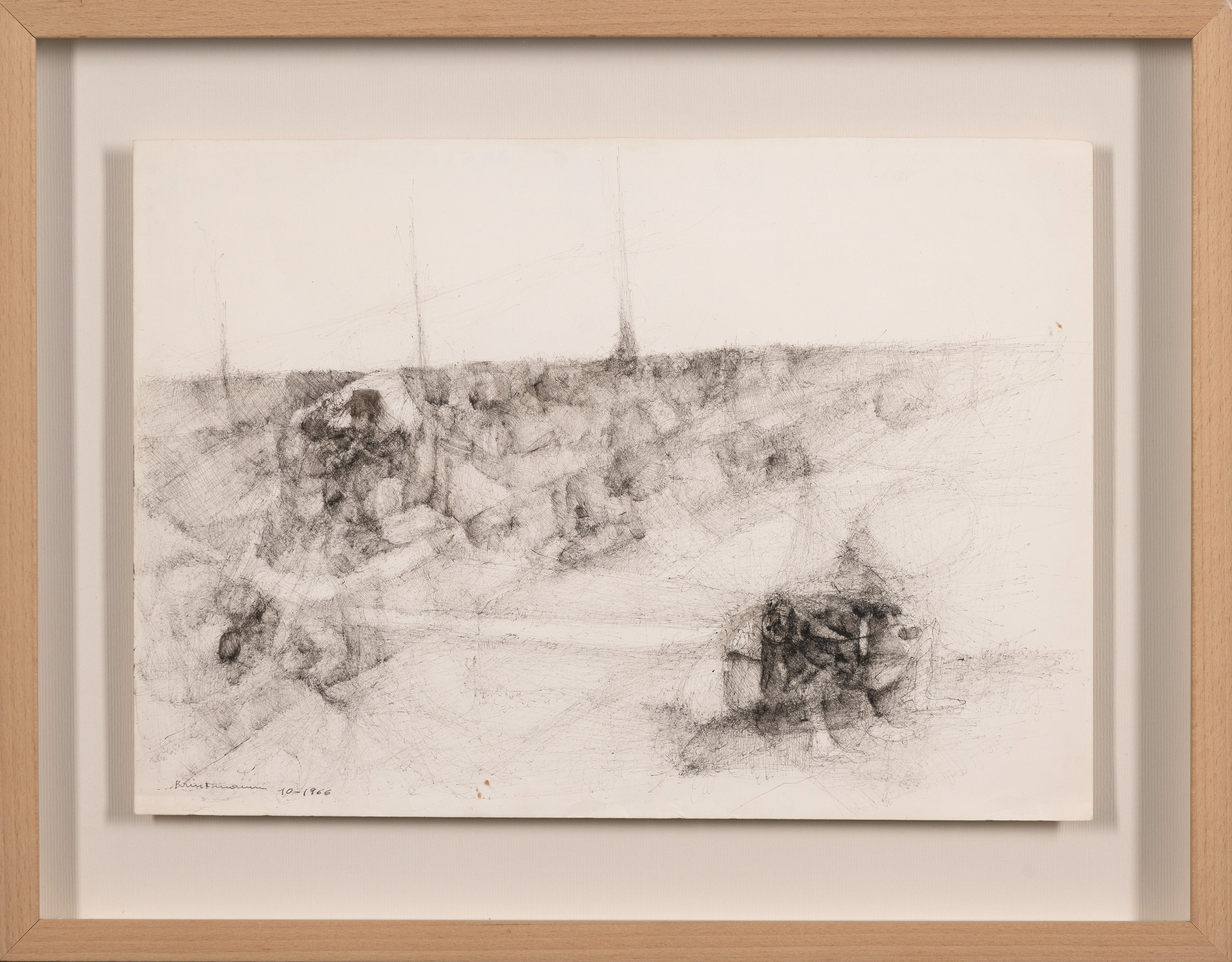 ENRIQUE BRINCKMANN (Málaga 1938)
"Sín título". 1966
Tinta sobre papel
Firmado y fechado...