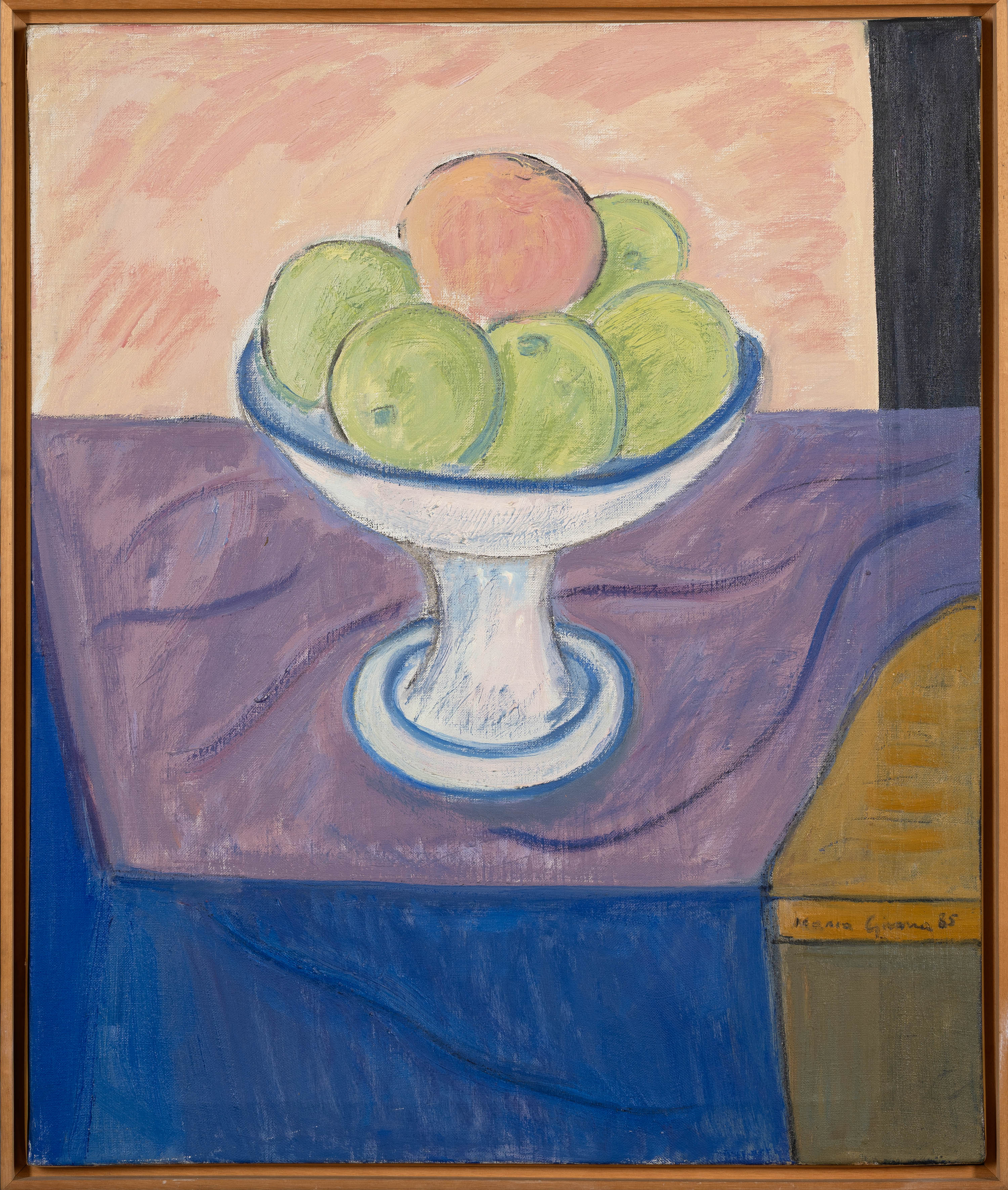 MARÍA GIRONA (Barcelona 1923-2015)
"Pomes verdes". 2013
Óleo sobre lienzo
Al dorso firmado, fechado...