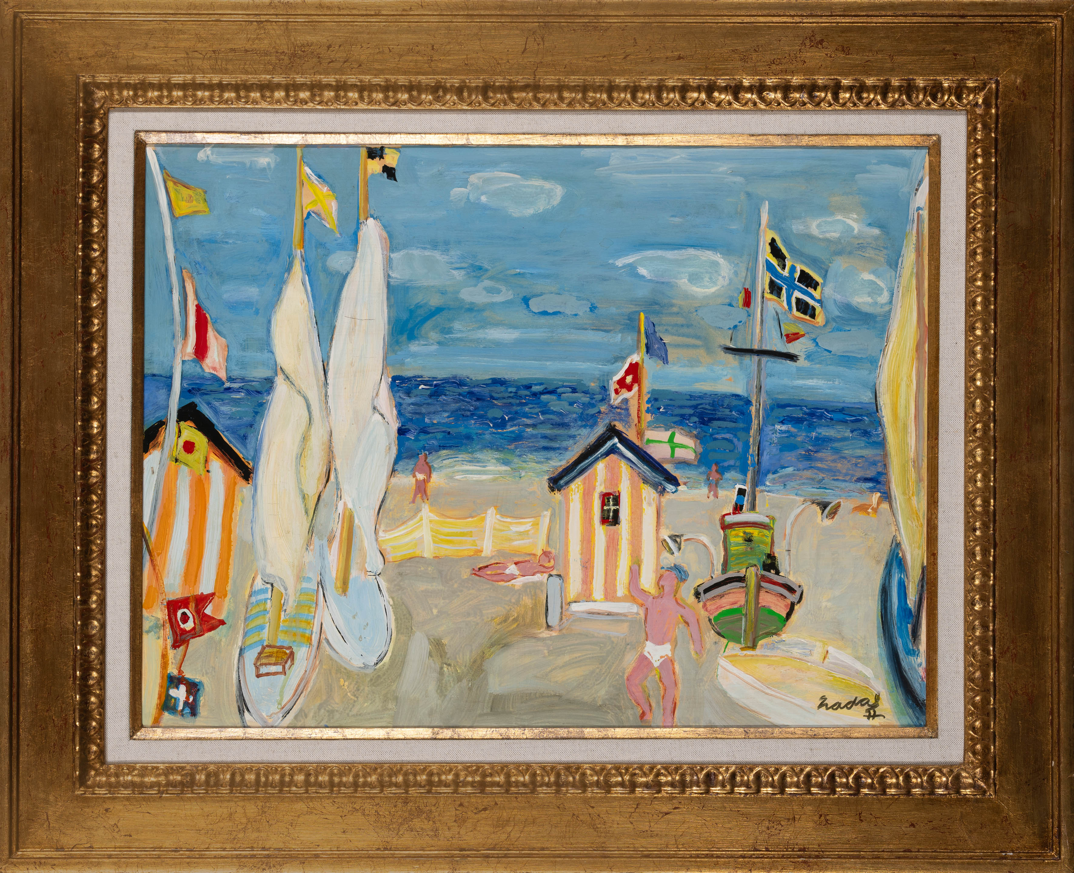 CARLOS NADAL (París 1917-1999)
"Playa". 1979
Óleo sobre lienzo
Firmado y fechado 1979
Medidas: 43 x...