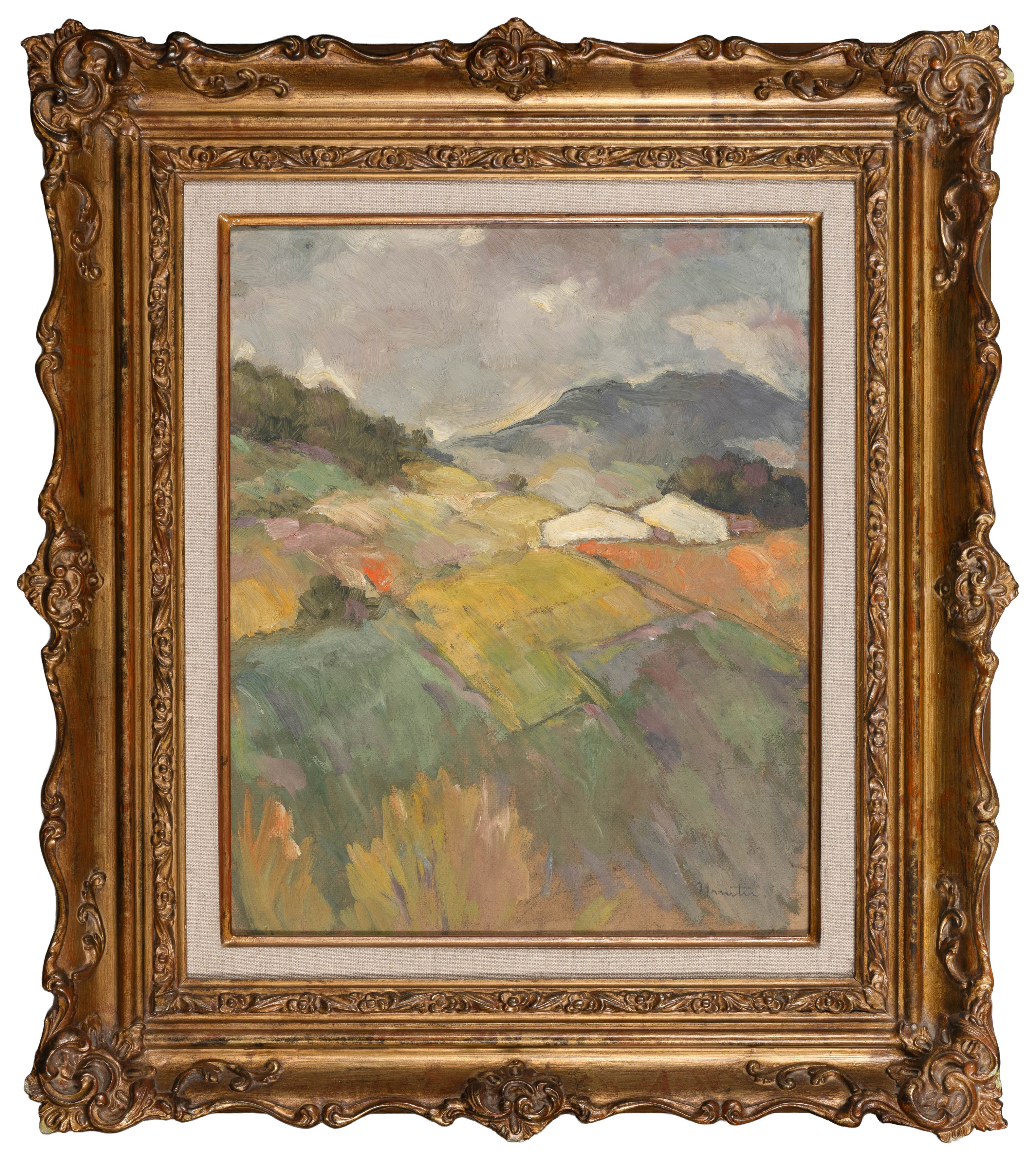 JENARO URRUTIA (Plenzia 1893-Bilbao 1965)
"Montañas con caseríos vascos"
Óleo sobre...