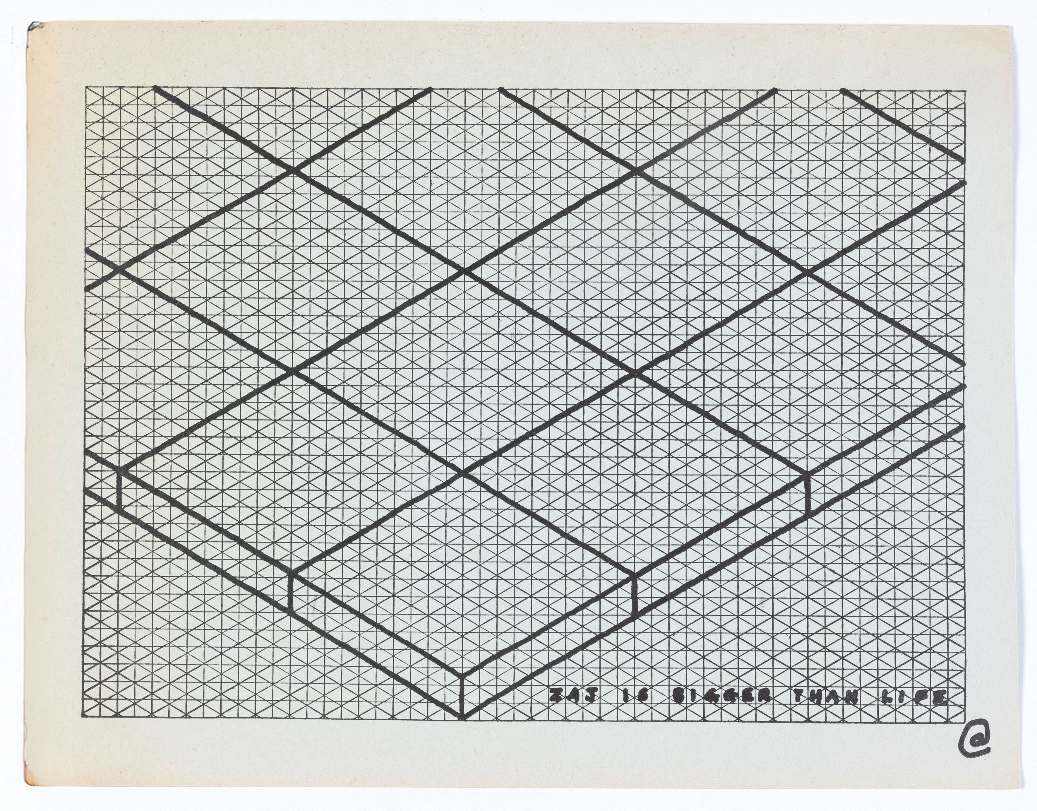 CARL ANDRÉ (Quincy 1935-New York 2024) & ZAJ
"ZAJ is bigger than life @". 1968
Al dorso firmado y...