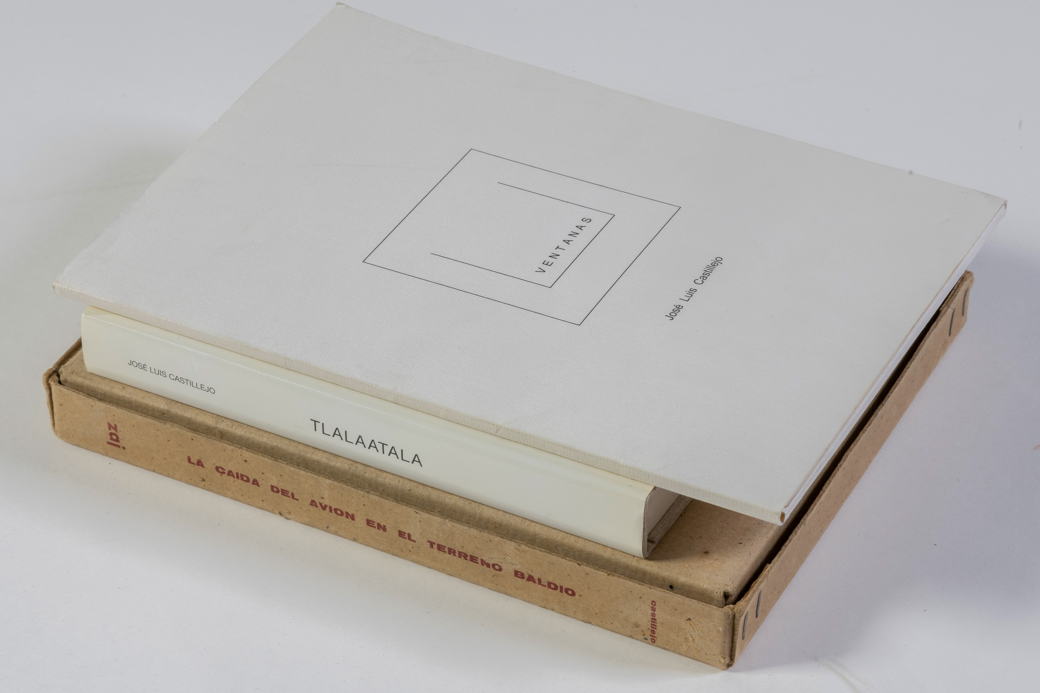 JOSÉ LUIS CASTILLEJO (Sevilla 1930-Houston 2014)
3 libros de artista:
"La caída del avión en el...