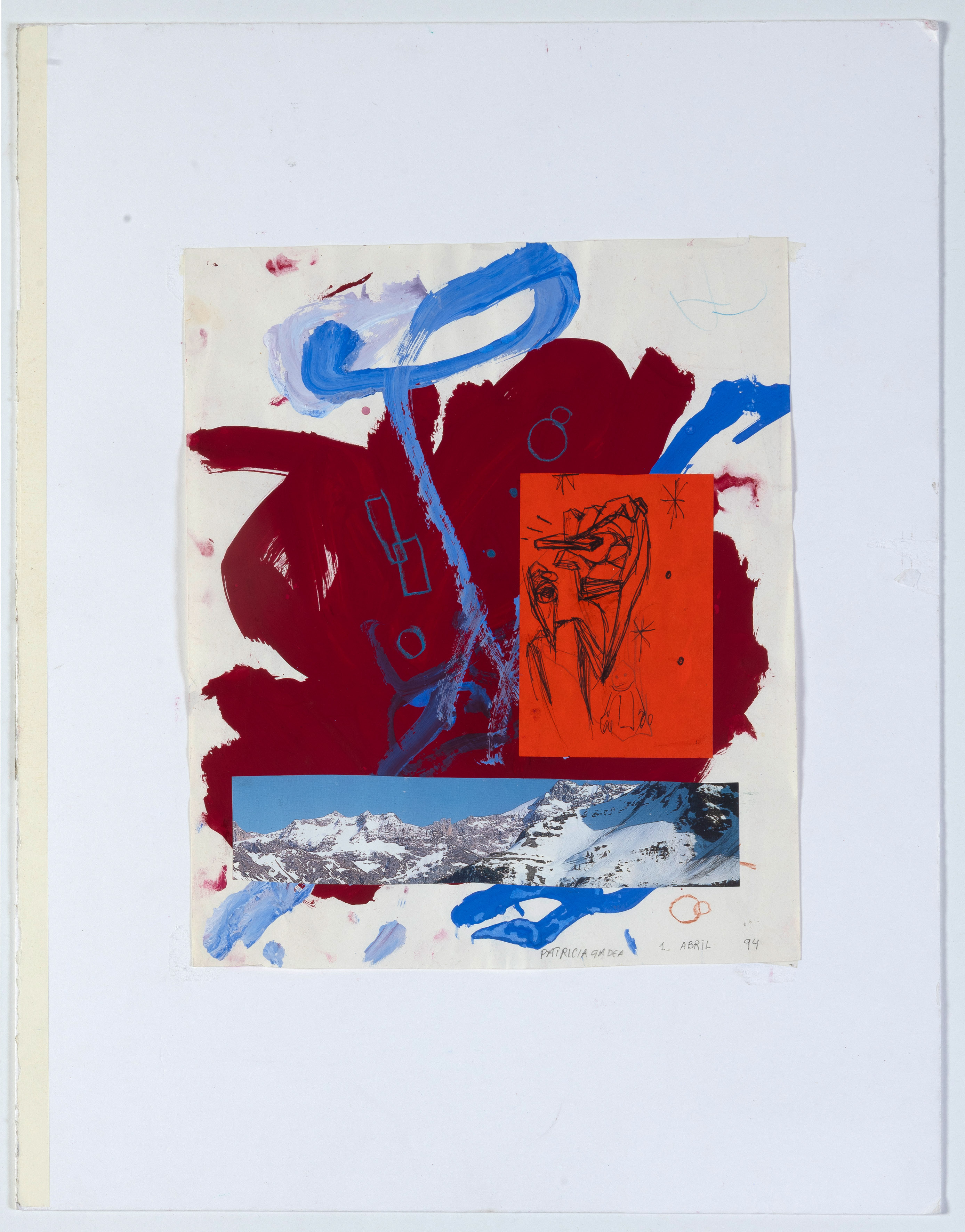 PATRICIA GADEA (Madrid 1960-Palencia 2006)
"Sin título". 1994
Óleo, acrílico, collage sobre...