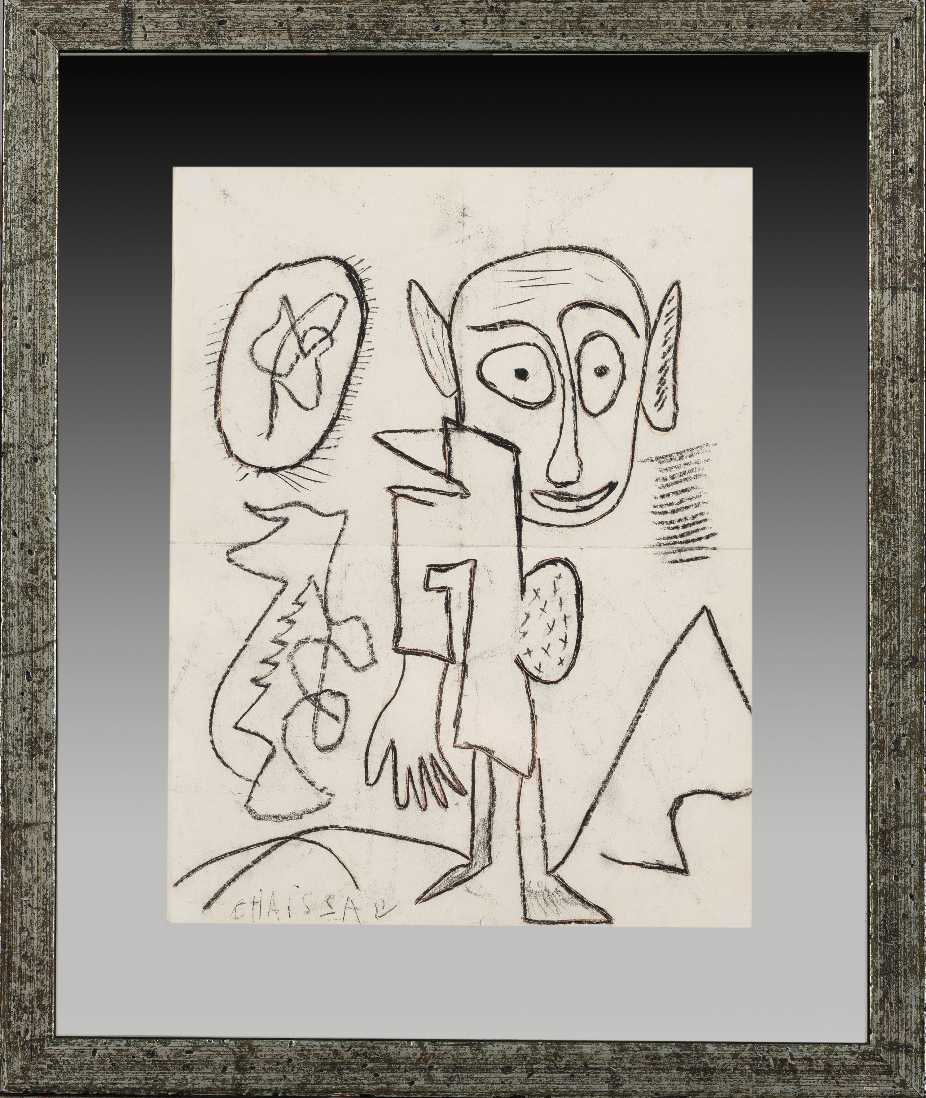 GASTON CHAISSAC (Avallon, Francia 1910-La Roche-sur-Yon, Francia 1964)
"Personnage"
Dibujo a cera...