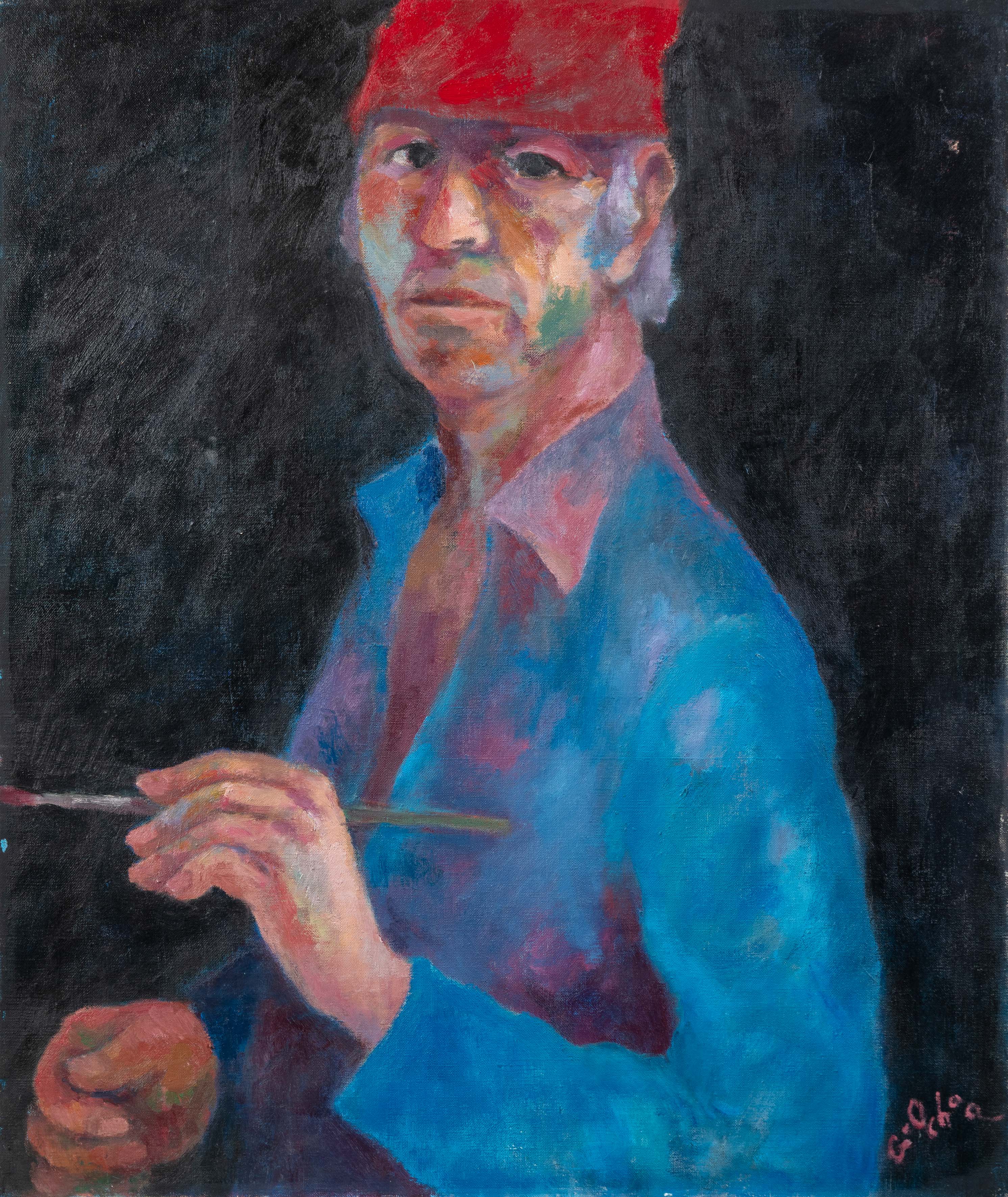 LUIS GARCÍA OCHOA (San Sebastián 1920-Madrid 2019)
"Autorretrato"
Óleo sobre lienzo
Firmado