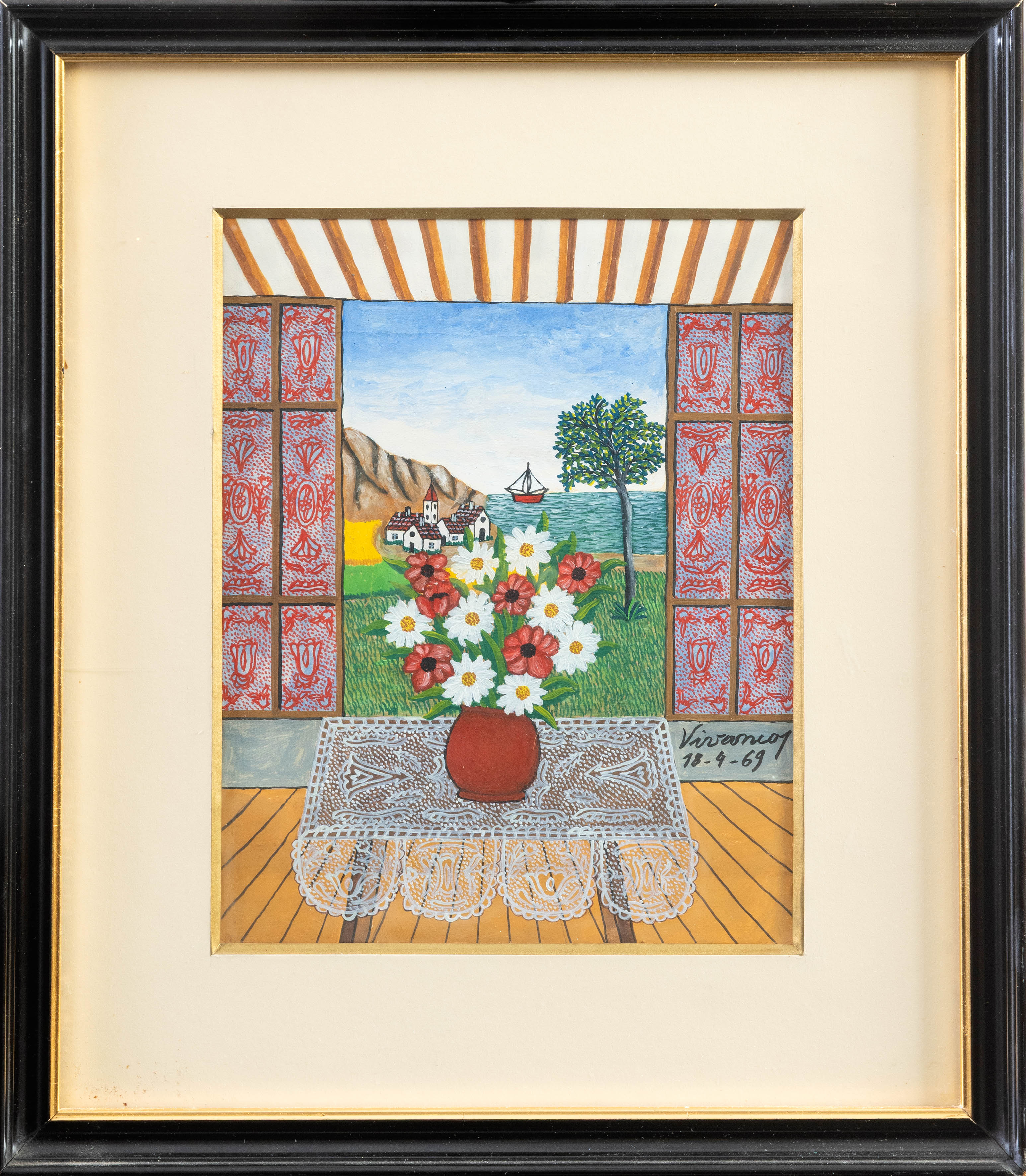MIGUEL GARCÍA VIVANCOS (Mazarrón, 1895- Córdoba, 1972)
“Fleurs et paysage”
Óleo sobre...
