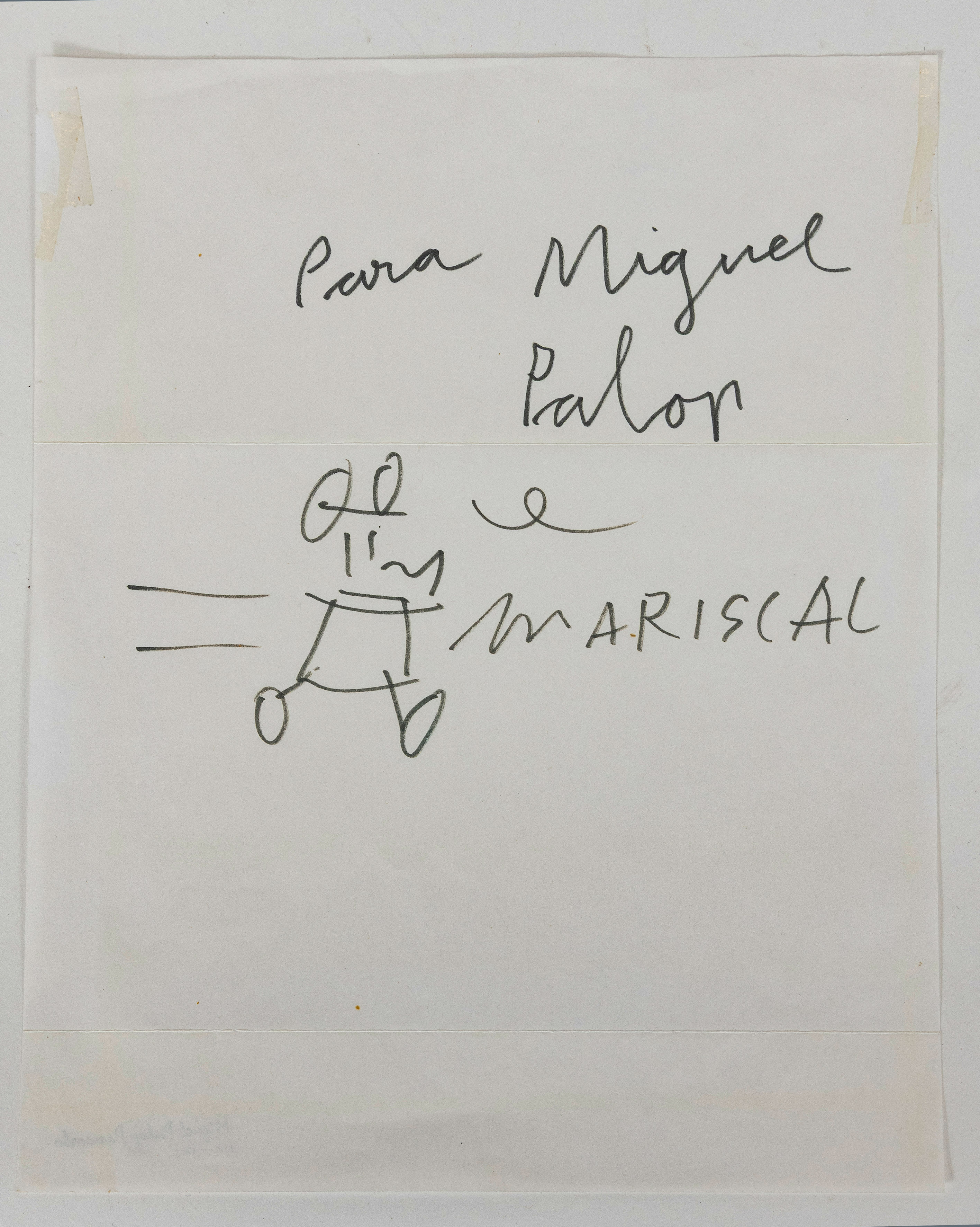 JAVIER MARISCAL (Valencia 1950) 
"Garriri", 1991 
Tinta sobre papel
Firmado y dedicado
Sello húmedo...