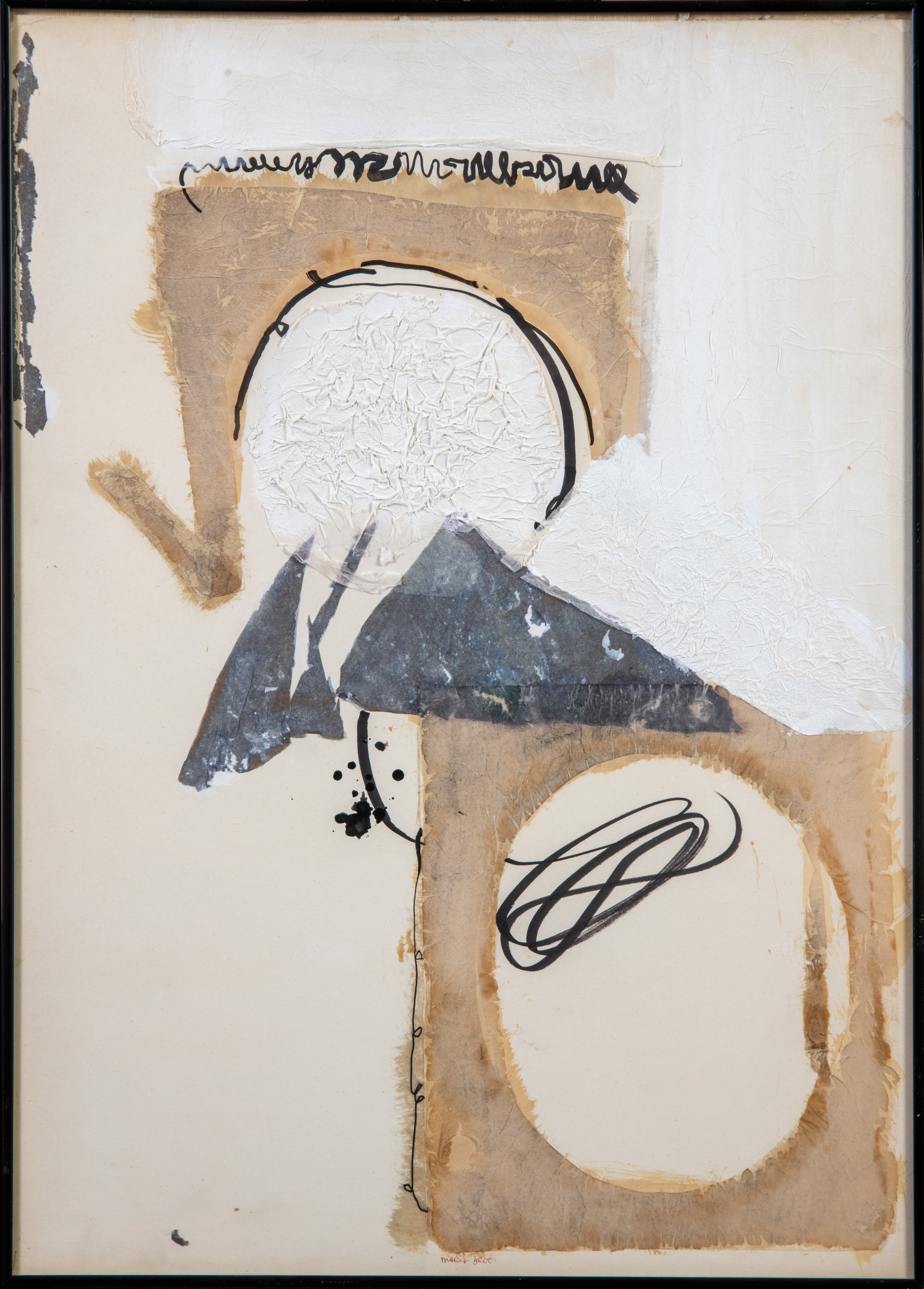 MARÍA DROC (Bucarest 1902-Madrid 1991)
"Movimiento"
Óleo y collage sobre tabla
Firmado
Medidas: 69...