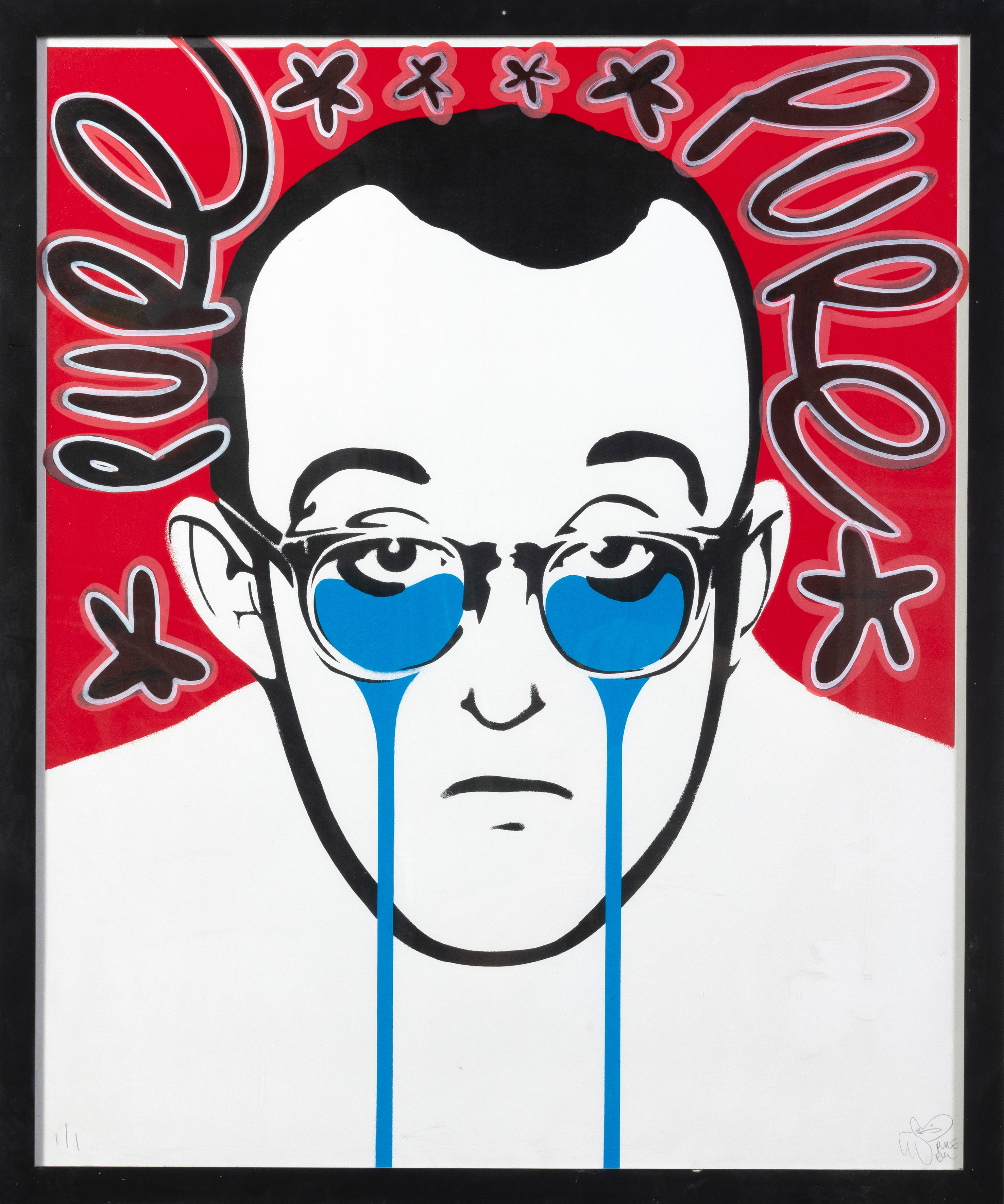 PURE EVIL (1968)
"Keith Haring portrait"
Acrílico sobre papel serigrafíado
Firmado
Numerado 1/1...