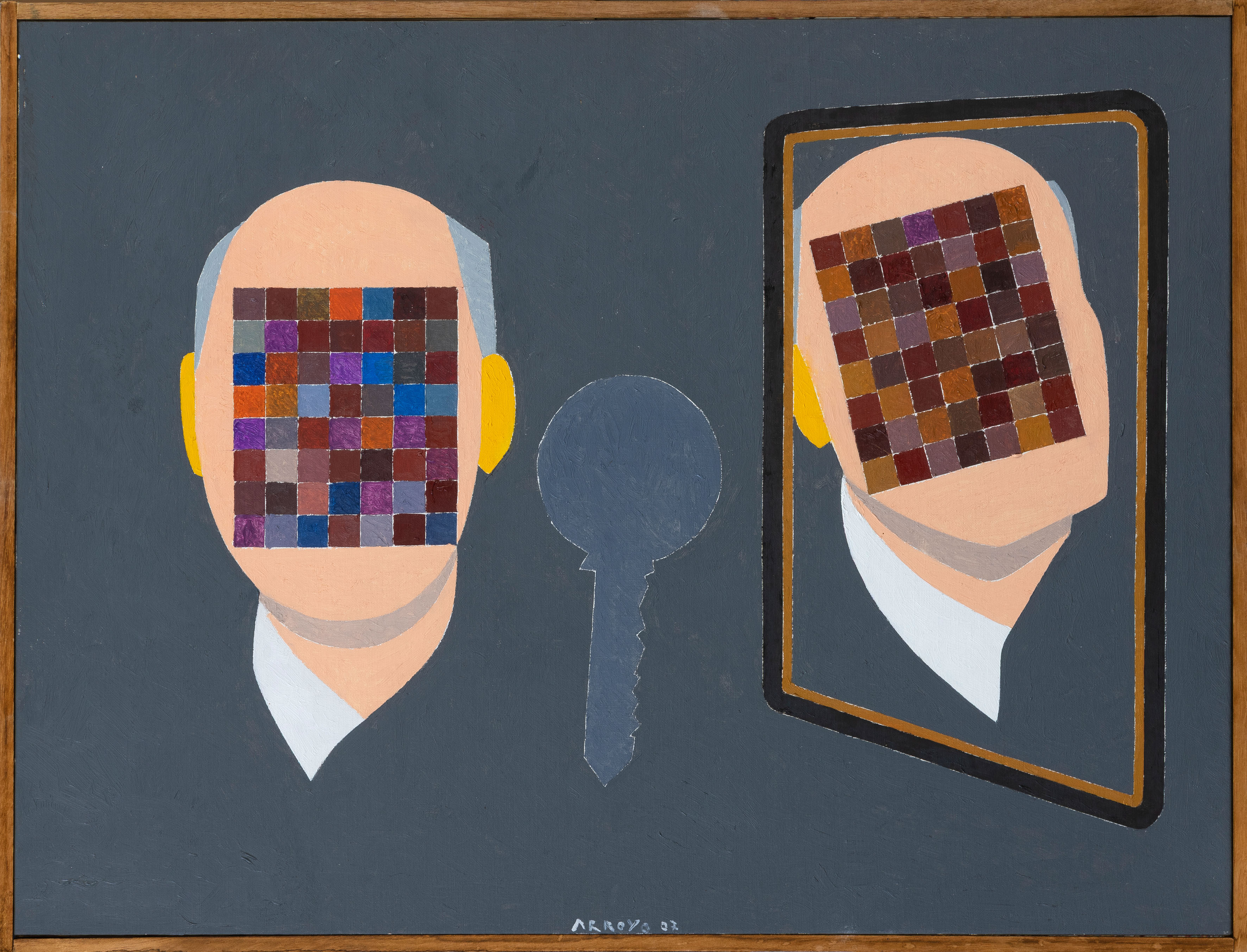 EDUARDO ARROYO (Madrid 1937-2018)
"Anónimo frente al espejo". 2007
Óleo sobre lienzo
Firmado y...