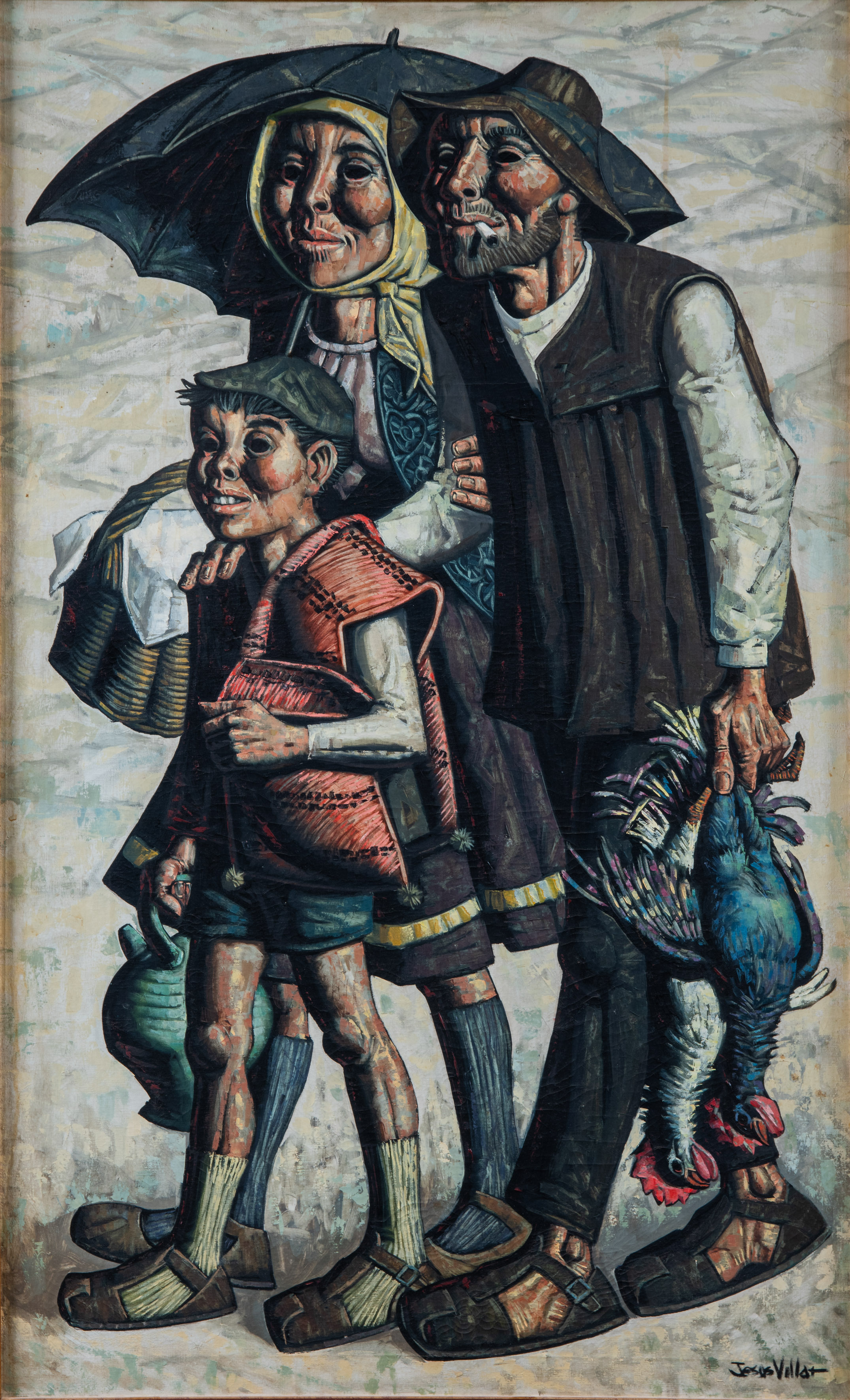 JESÚS VILLAR (Segura de la Sierra, Jaén 1930)
Familia de campesinos
Óleo sobre lienzo,
Medidas: 131...