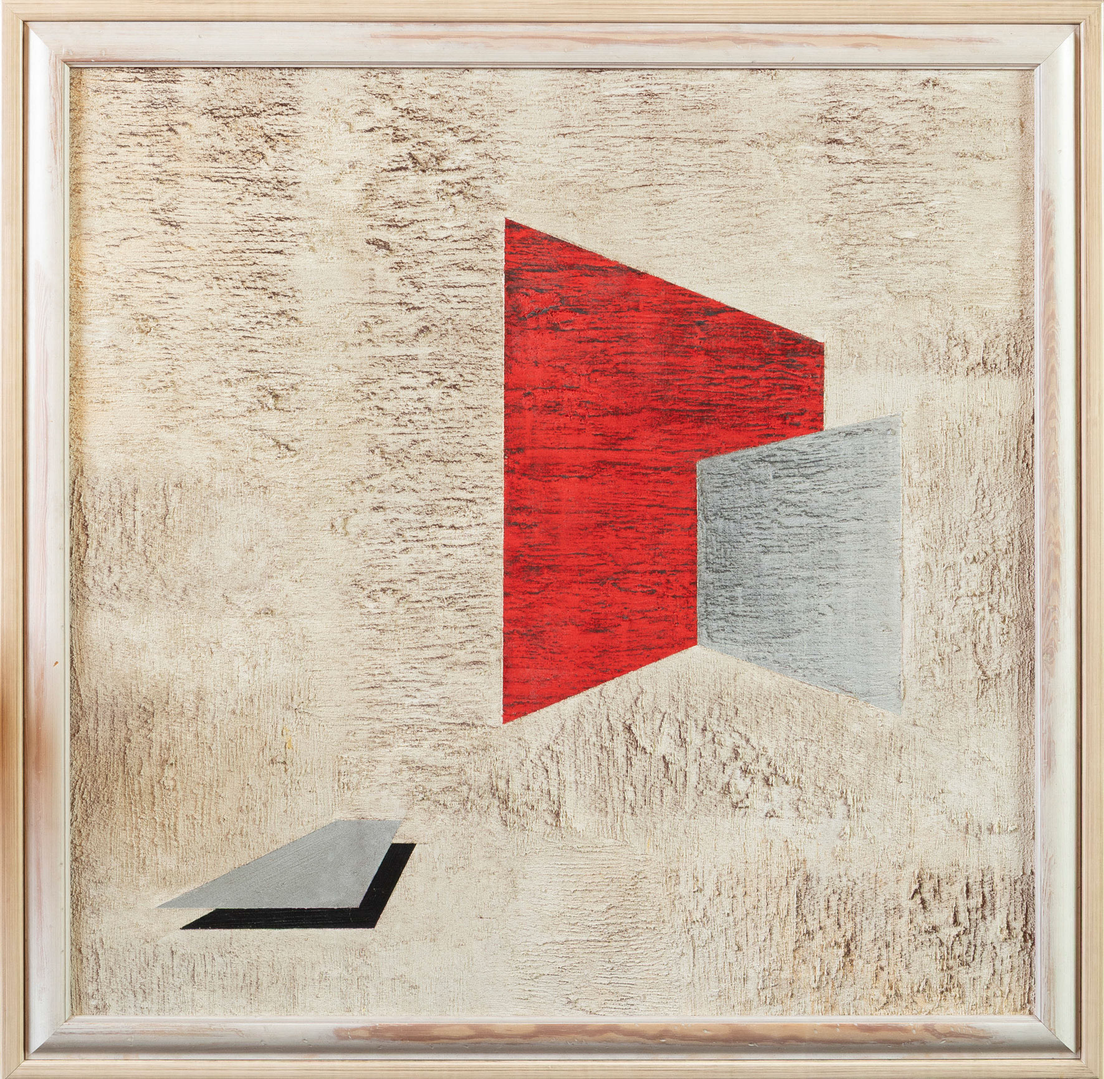 LUIS MORAGÓN (Elche 1956)
"Planos 6". 1990
Óleo y arena sobre lienzo
Al dorso firmado, fechado y...