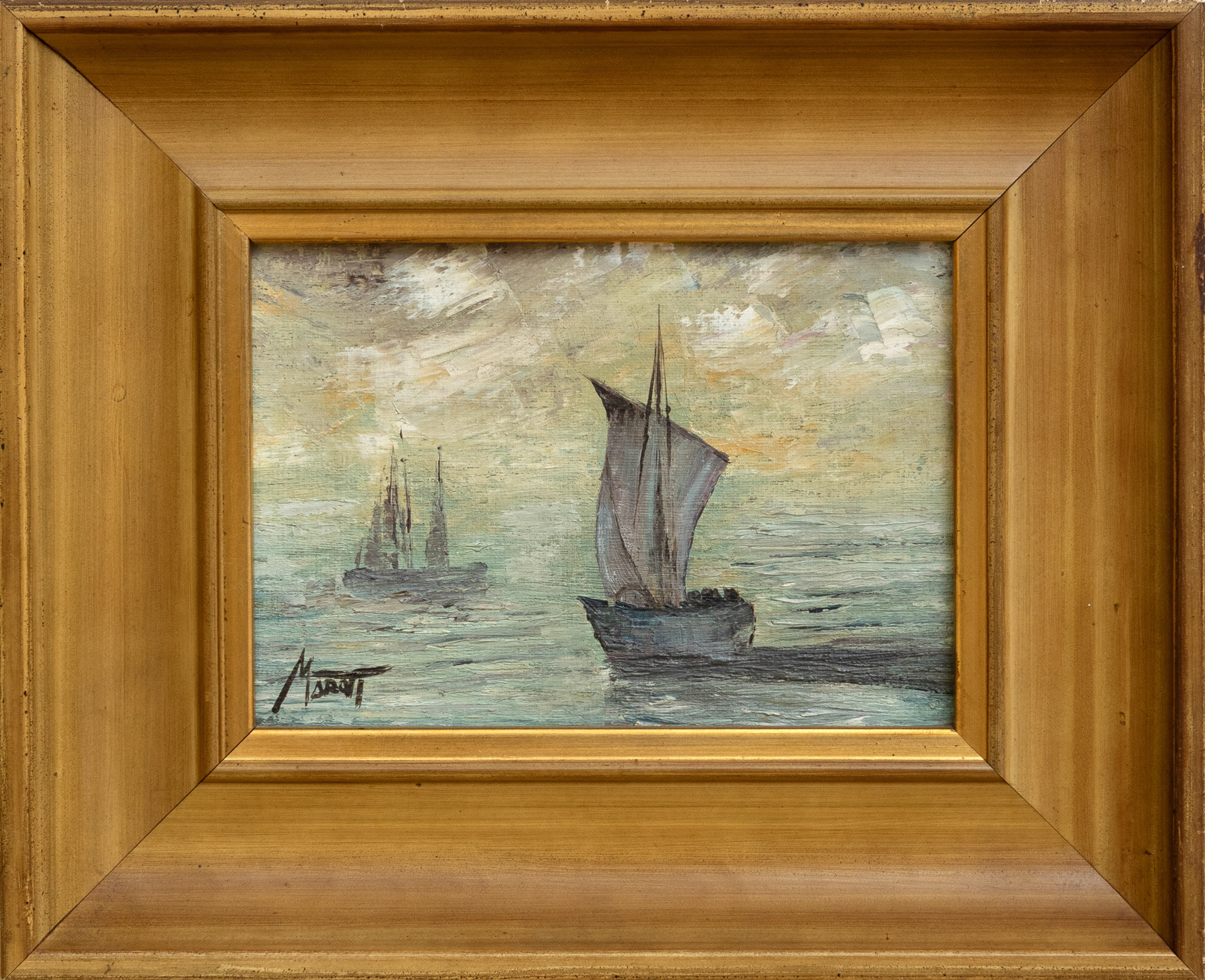 MAROTTI, S. XX
“Marina”
Óleo sobre lienzo.
Medidas: 16 x 22 cm.